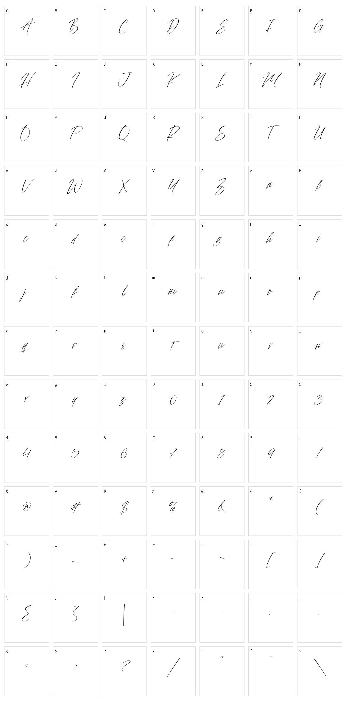 Valley Country Character Set