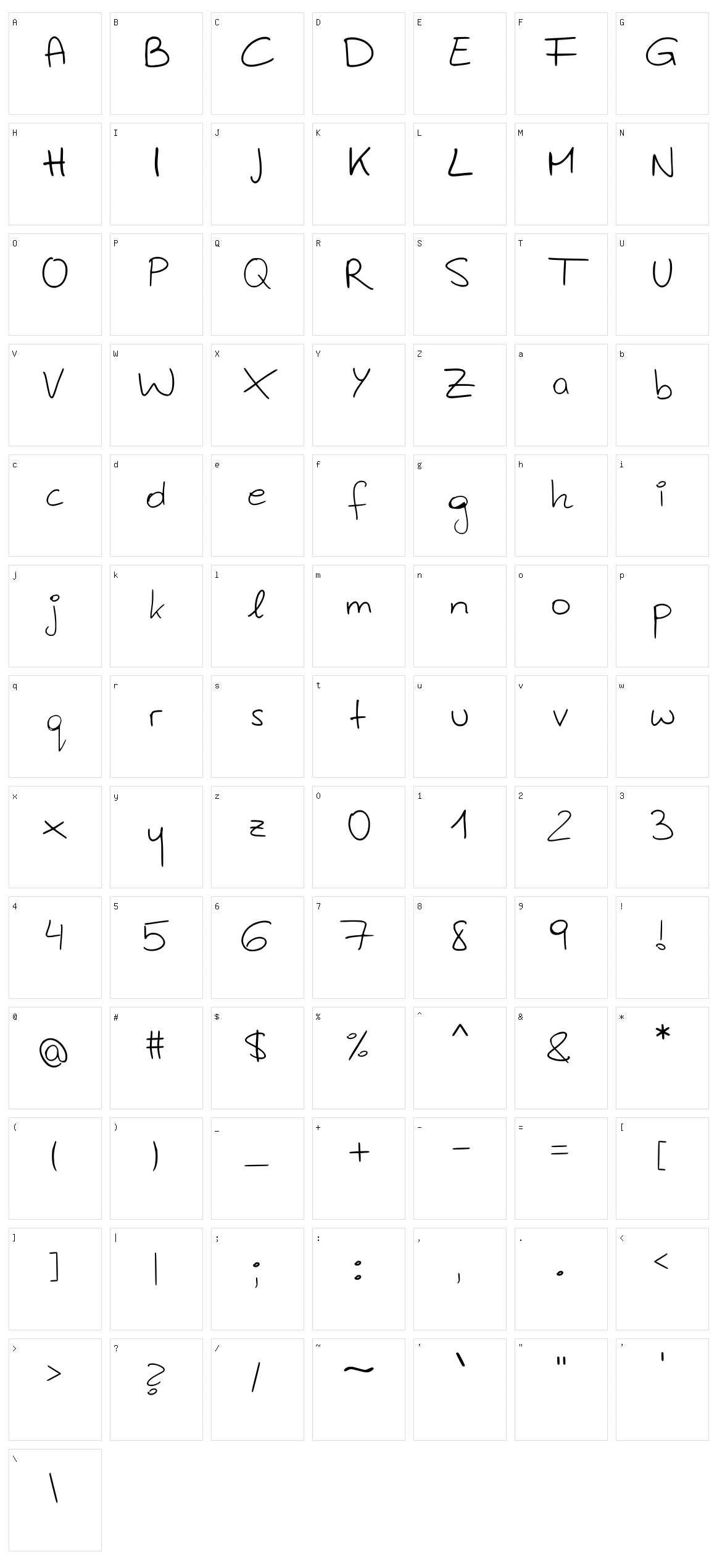 Vavont Character Set