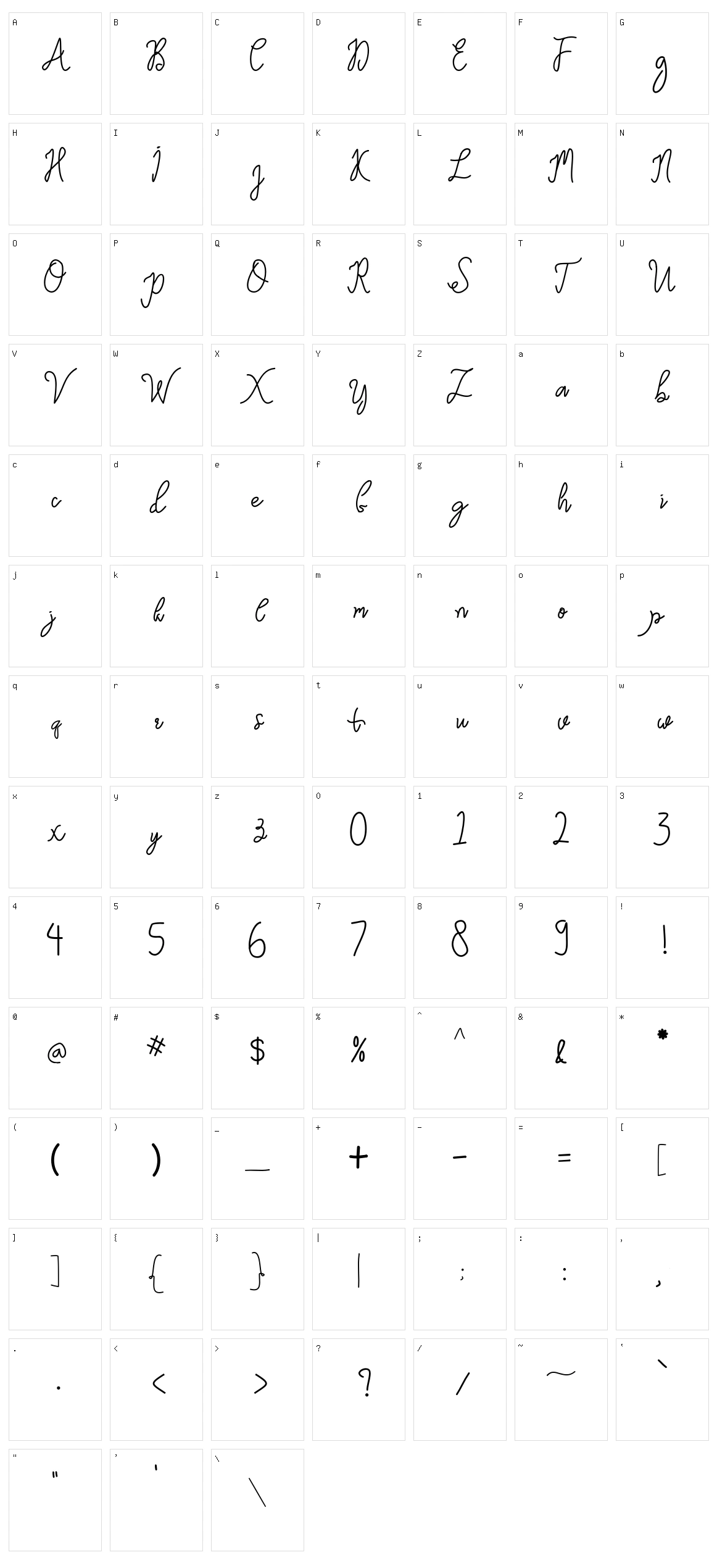 Velabu Character Set