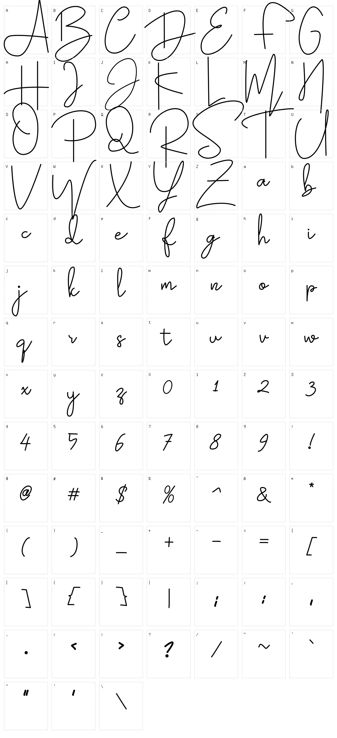 Vintage Character Set