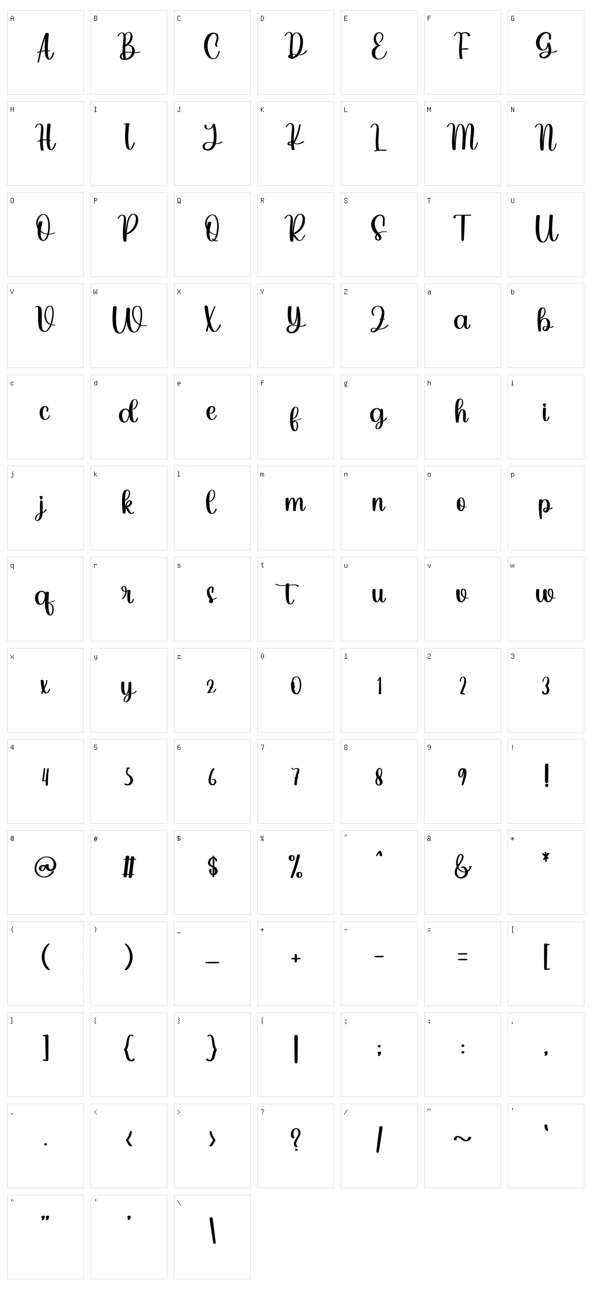 Vintage Character Set