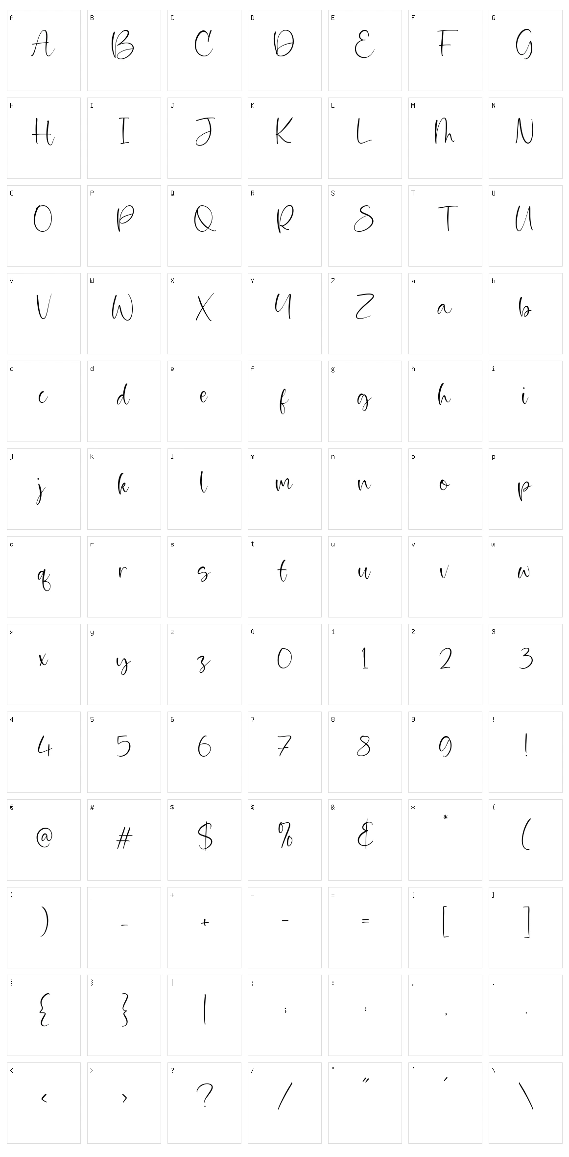 Violante Character Set