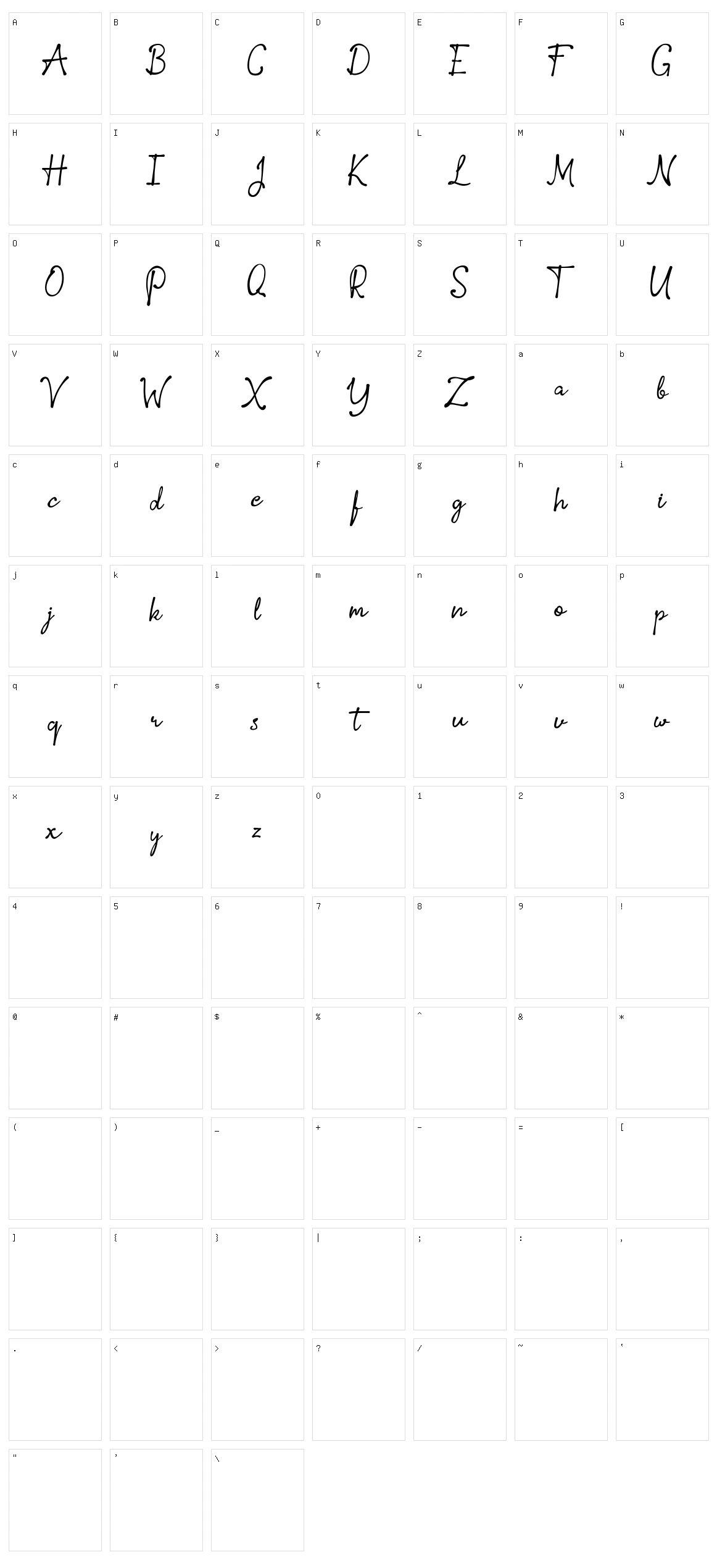 Violette Character Set