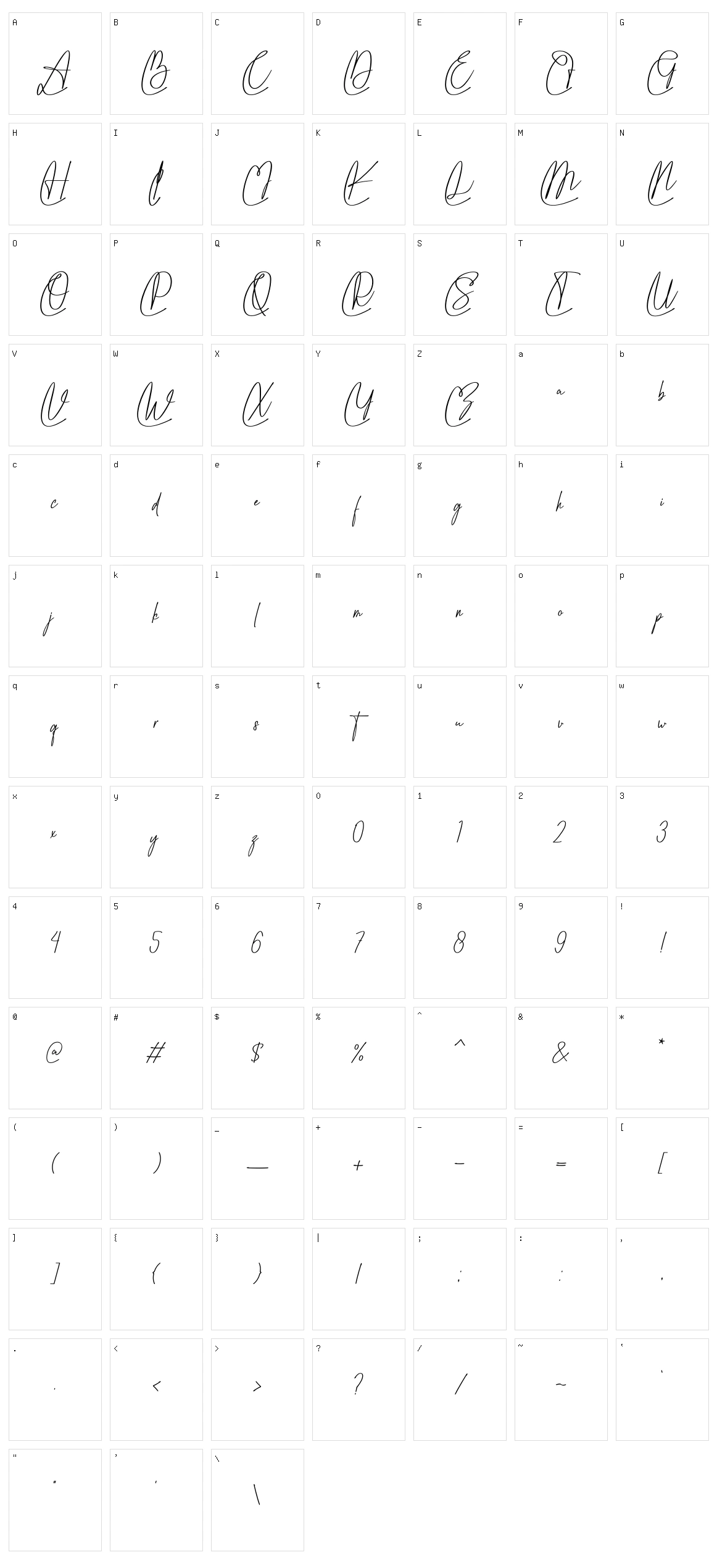 Vippa Willette Character Set