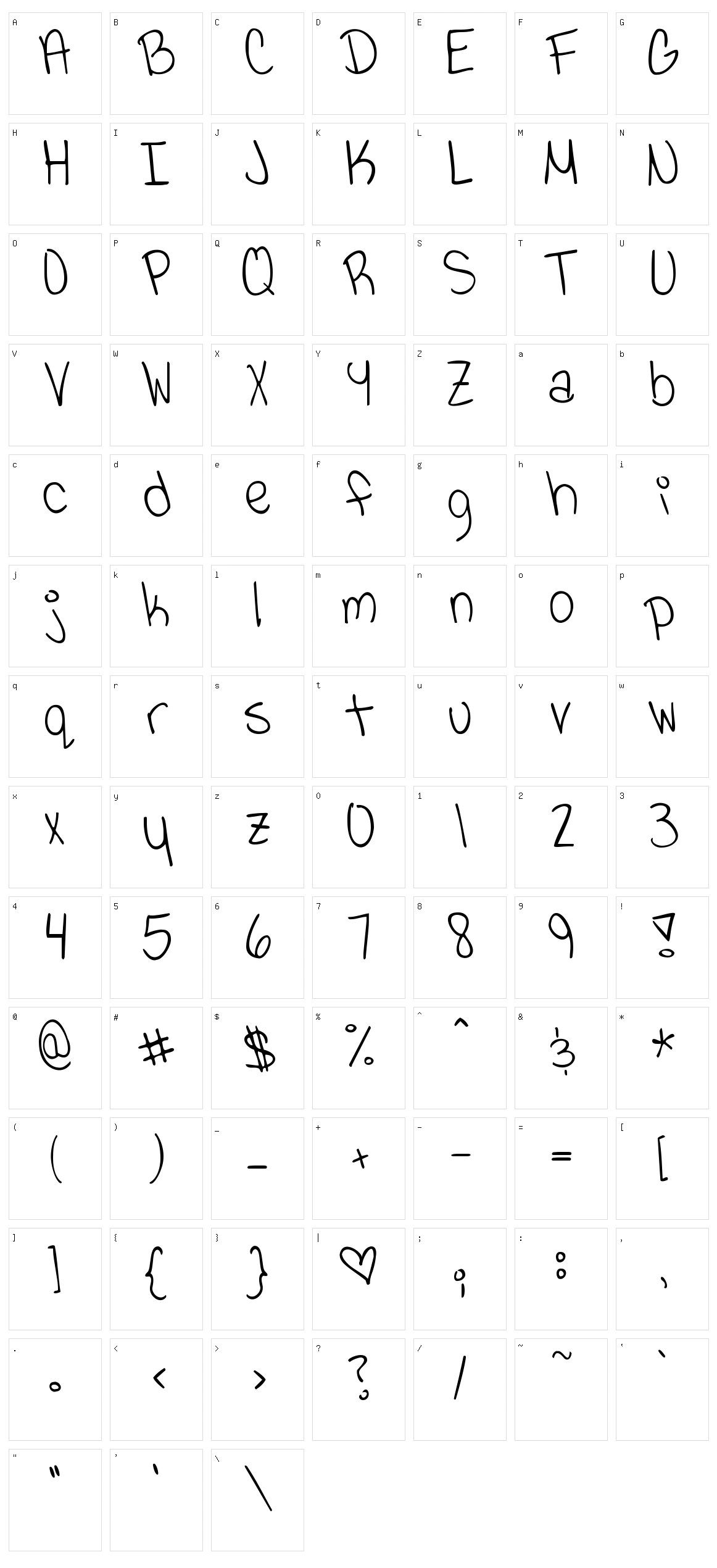 Viva La Vida Character Set