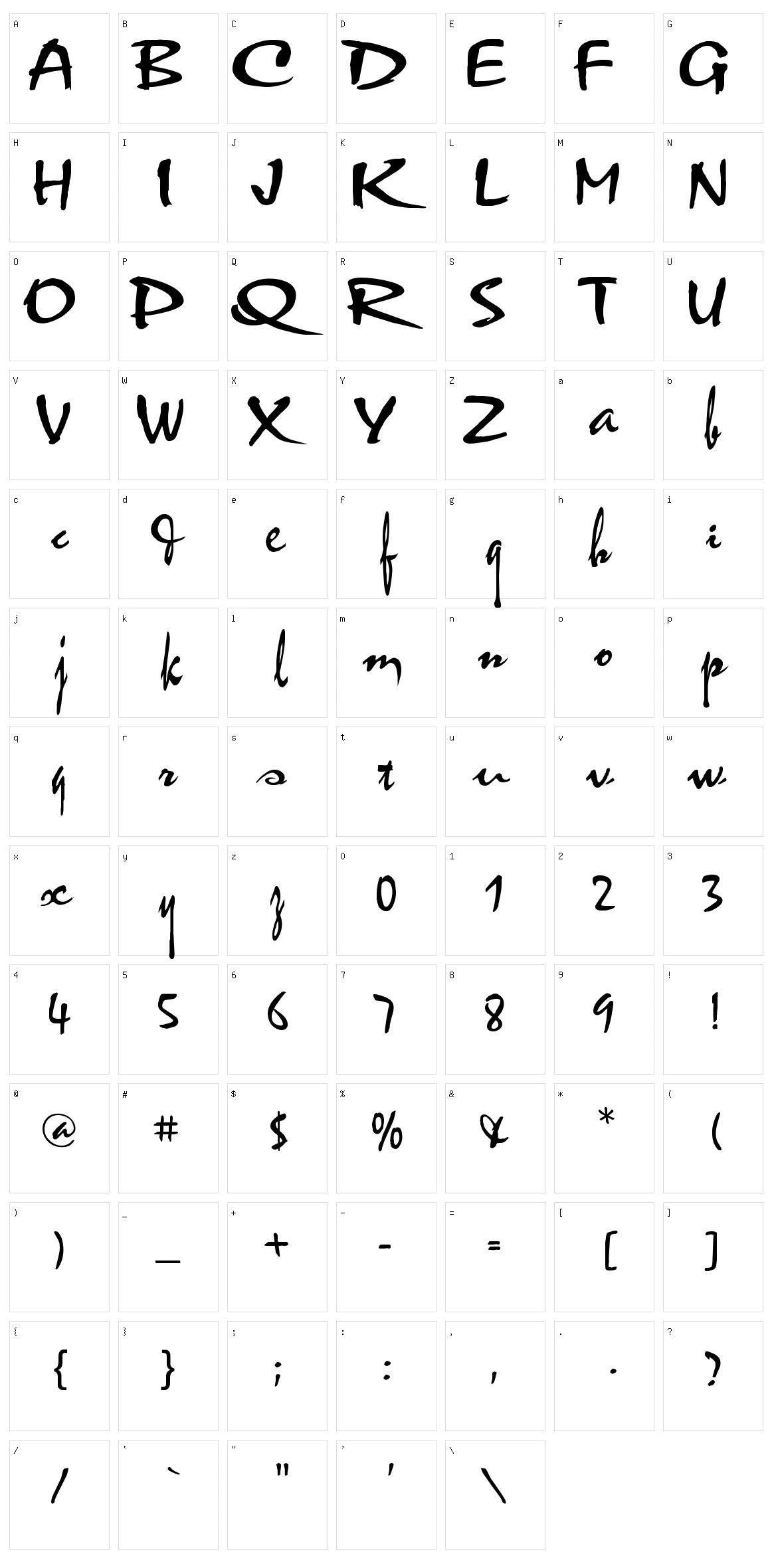 VNI Thufap1 Character Set