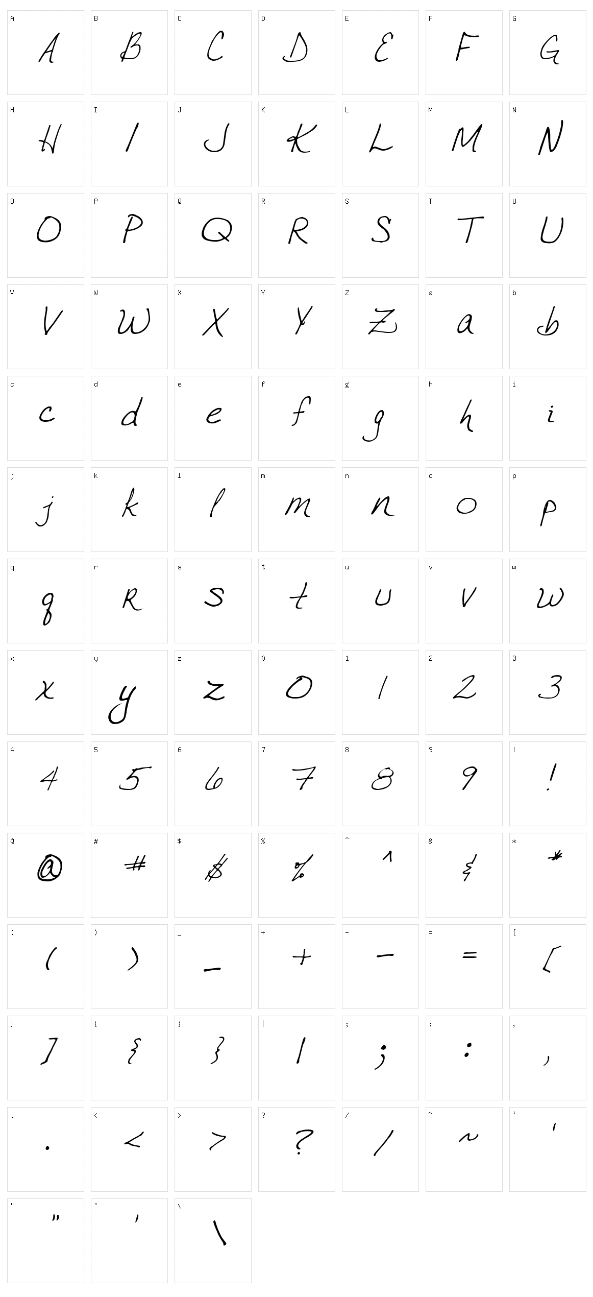 VTC Joelene Hand Character Set