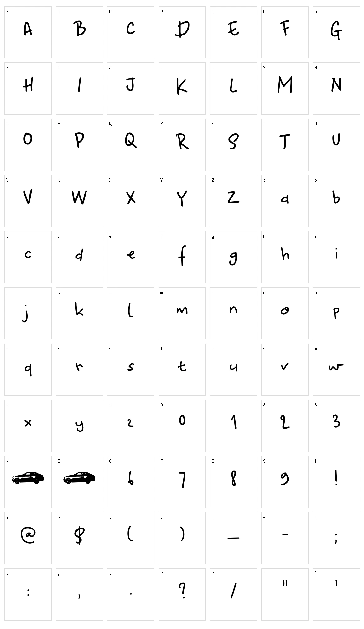 Waiting For My Girl Character Set