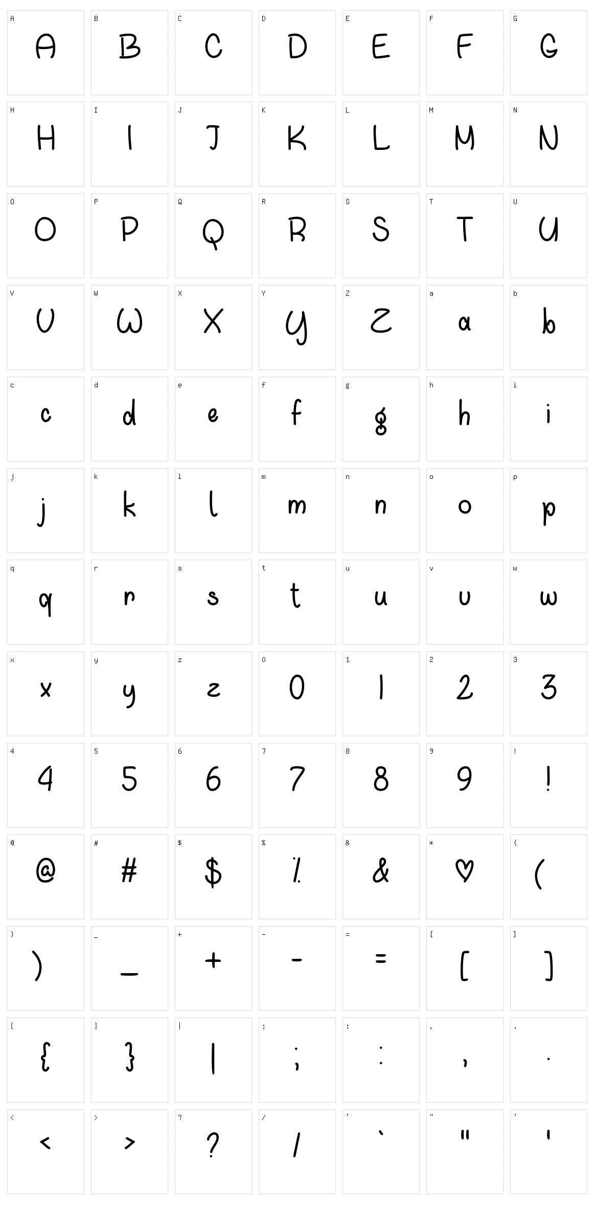 Waiting For You Character Set