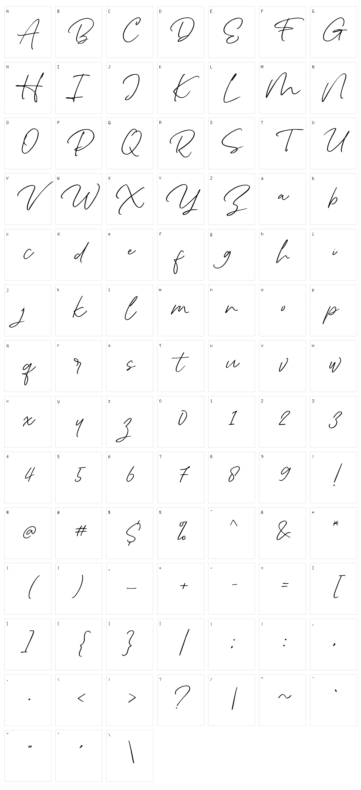 Wanchy Character Set