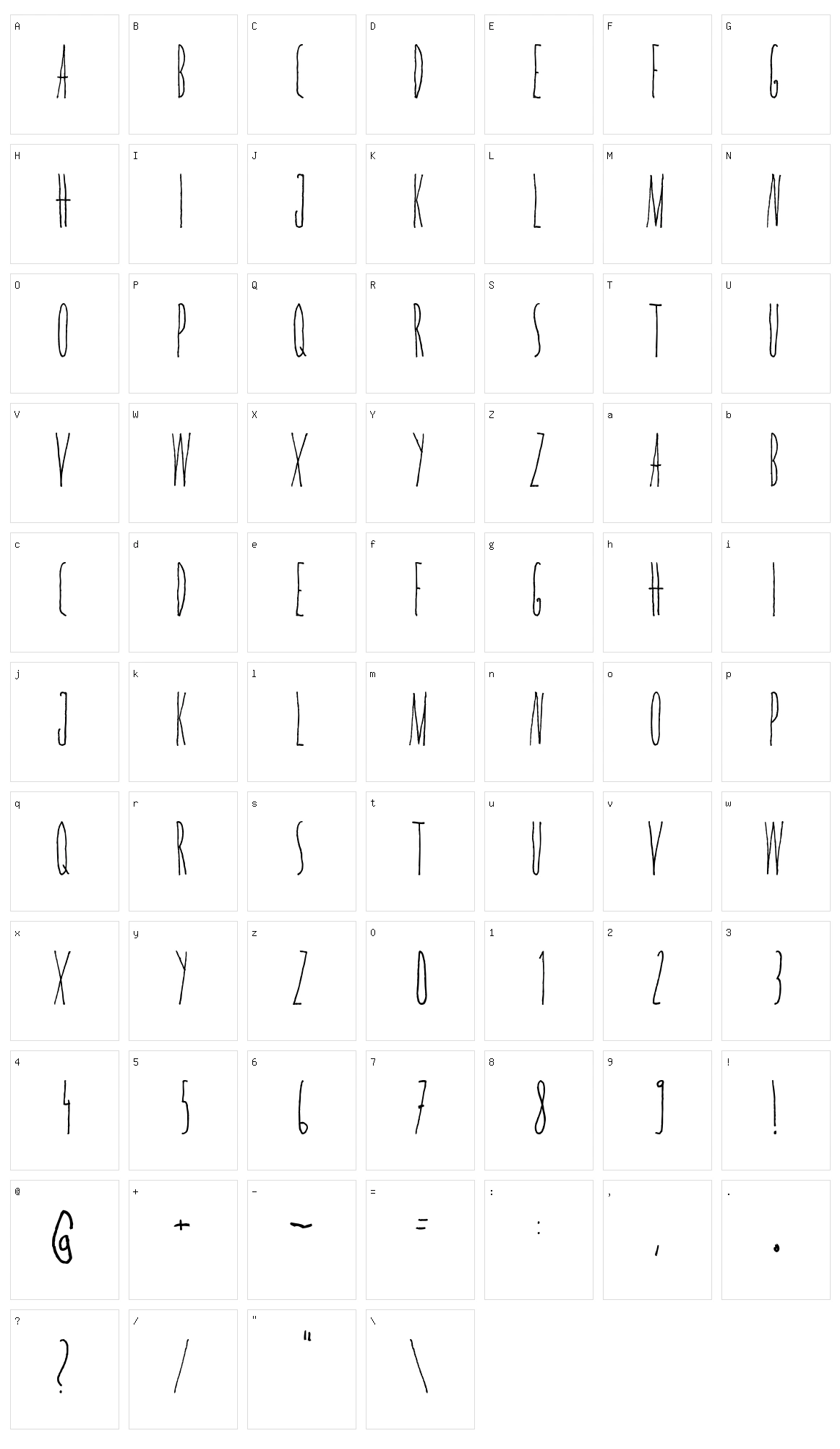 Wannabe Character Set