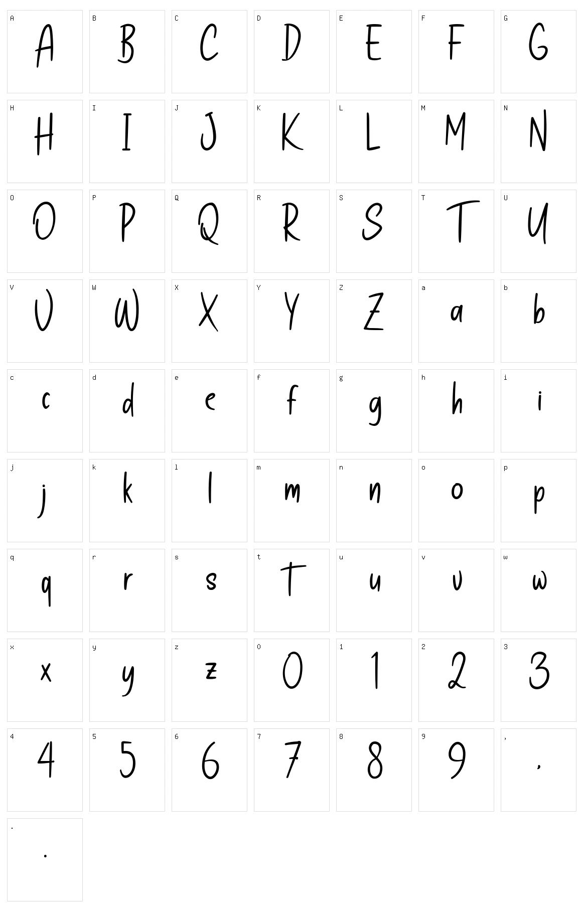 Wanthy Character Set