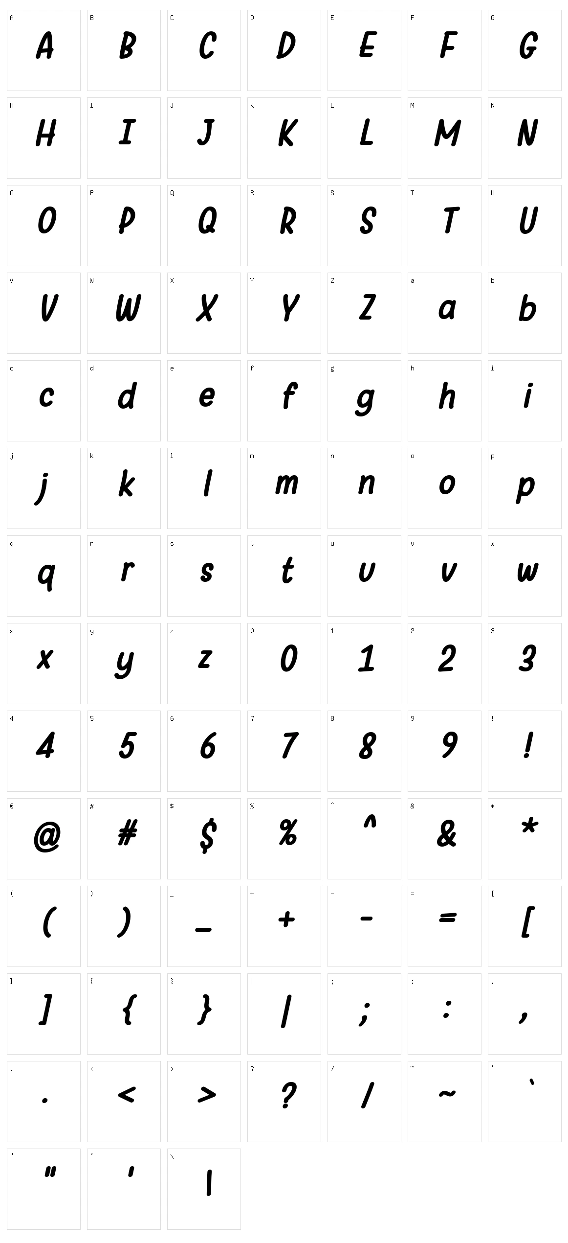 Warung Kopi Character Set