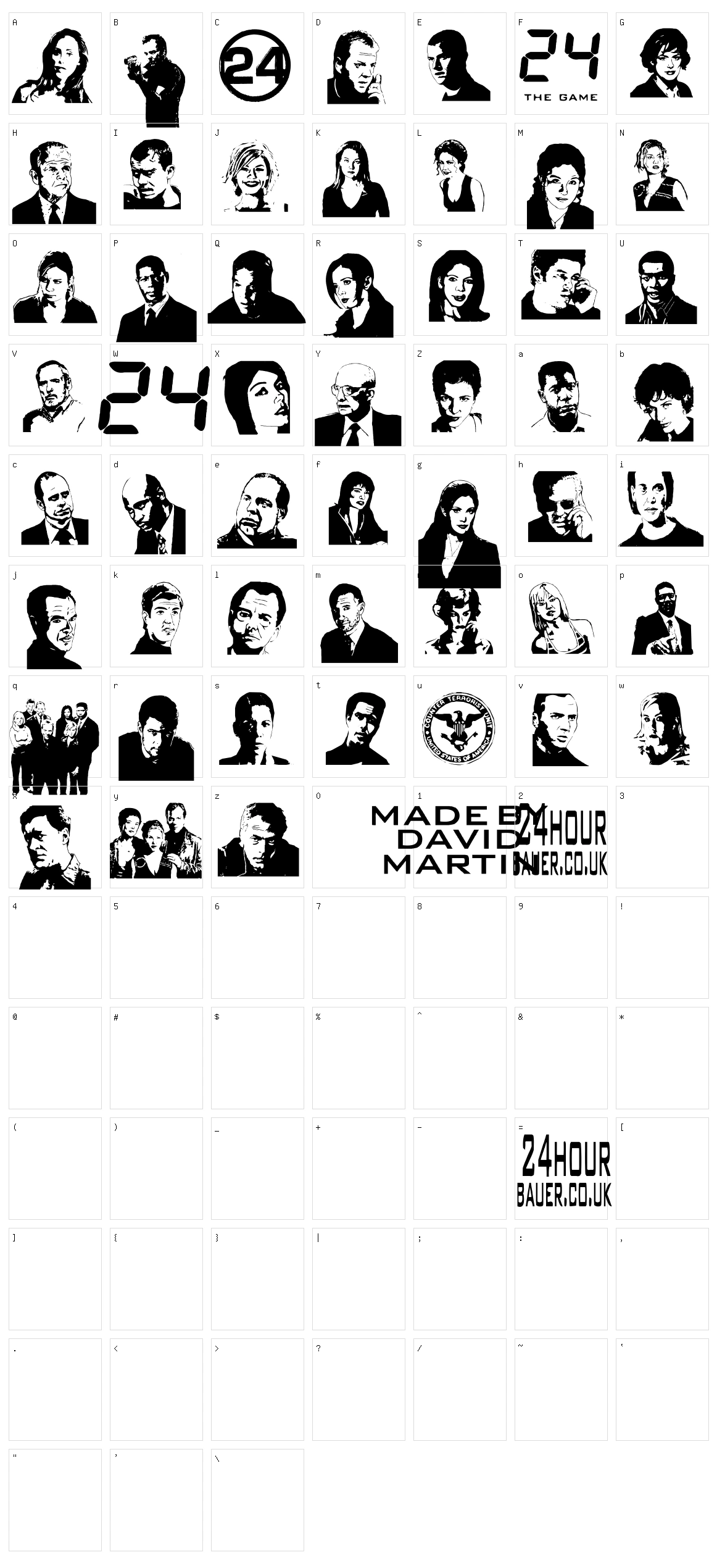 24hourbauer Character Set