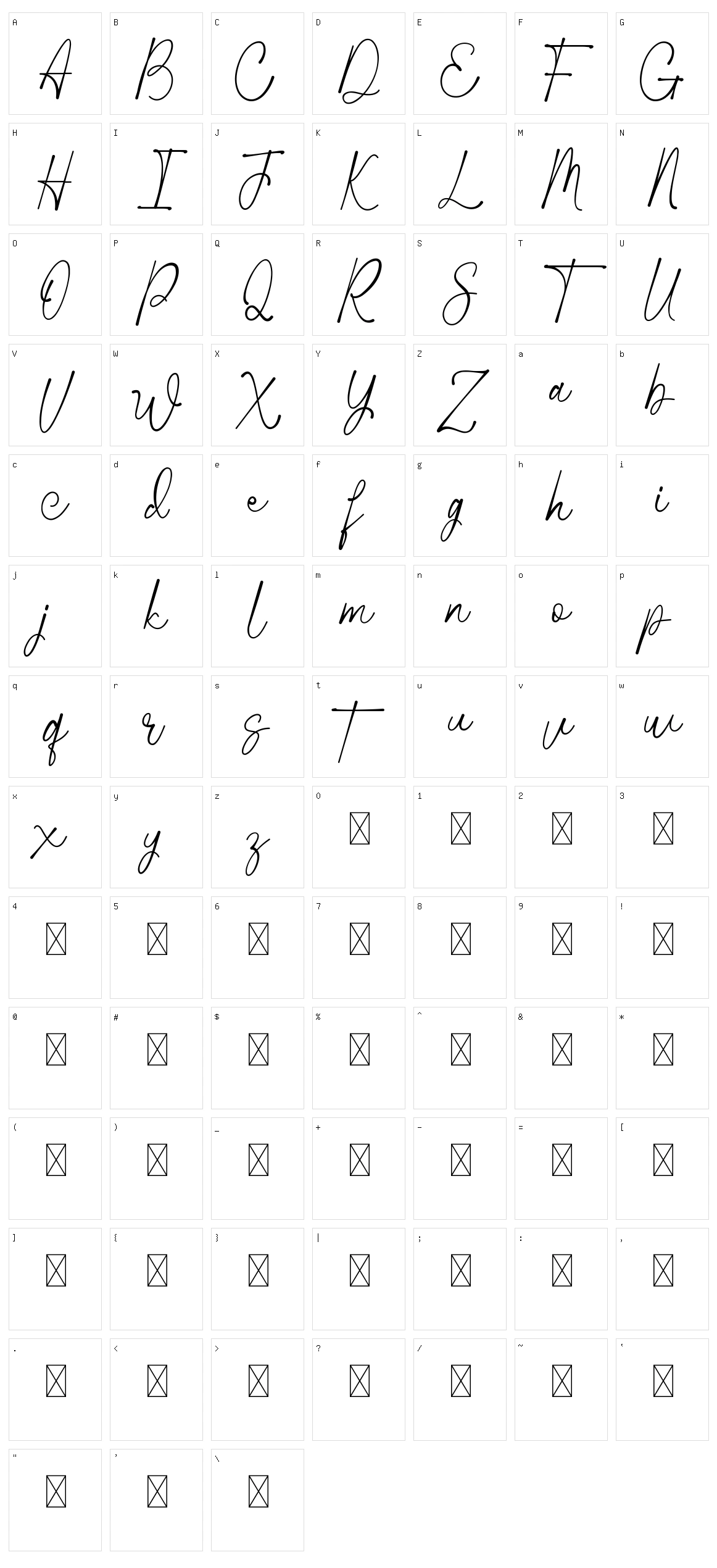 Wathanda Signature Character Set
