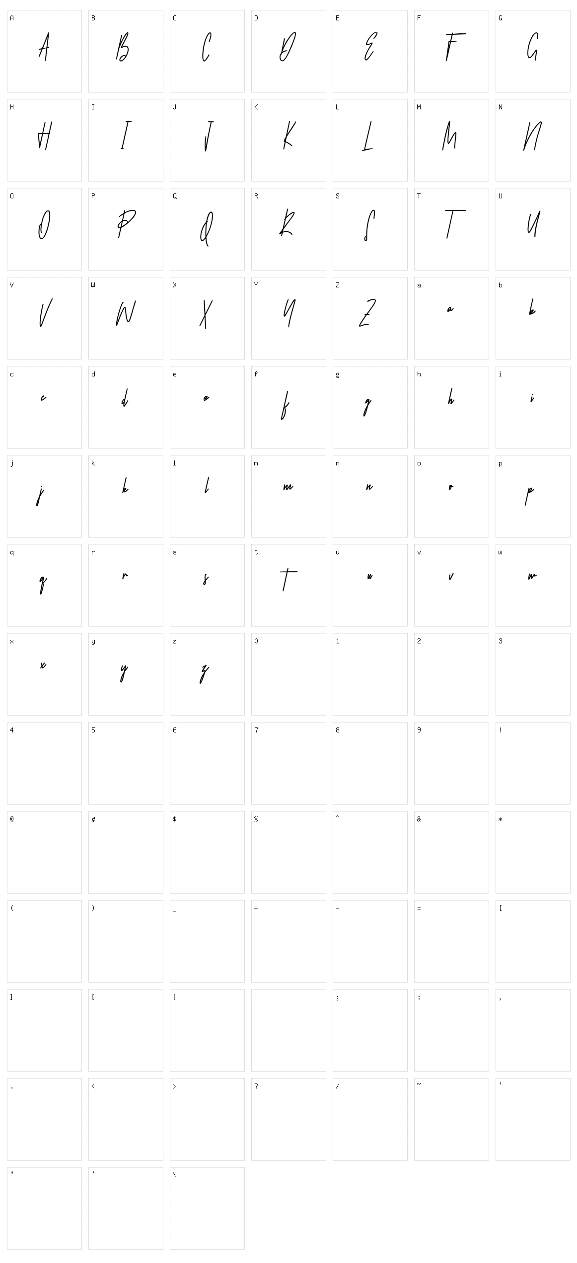 West Most Character Set