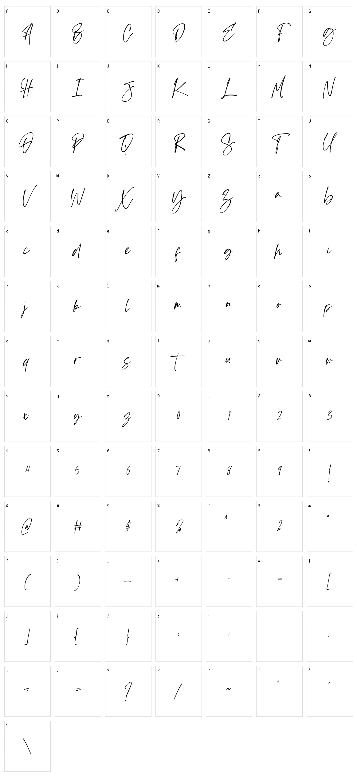 Westborn Character Set