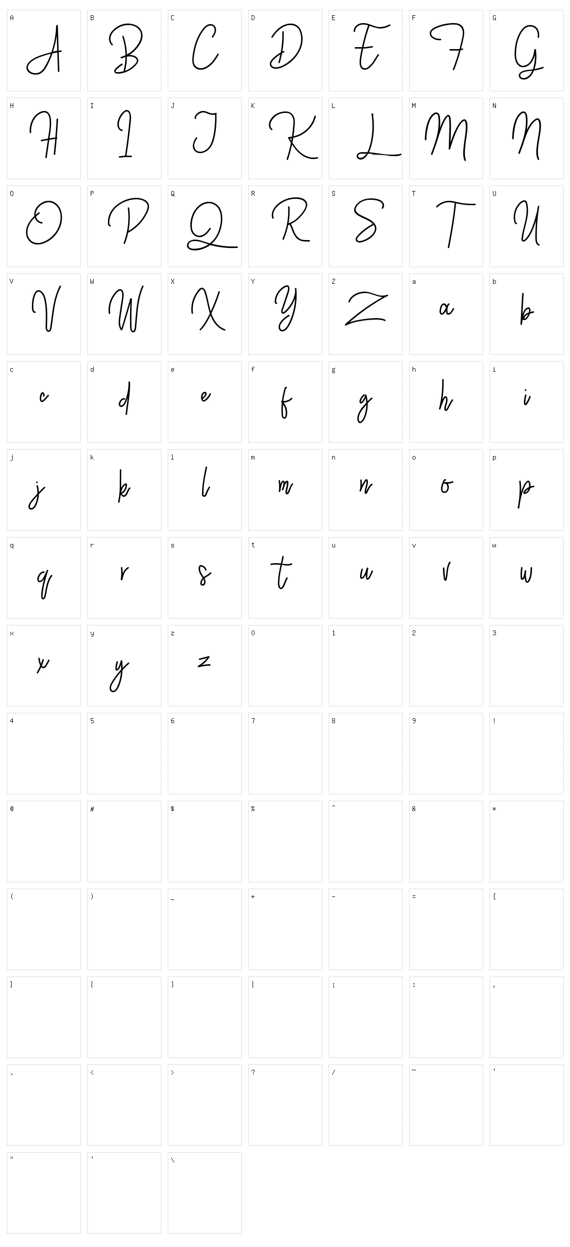 Westey Character Set