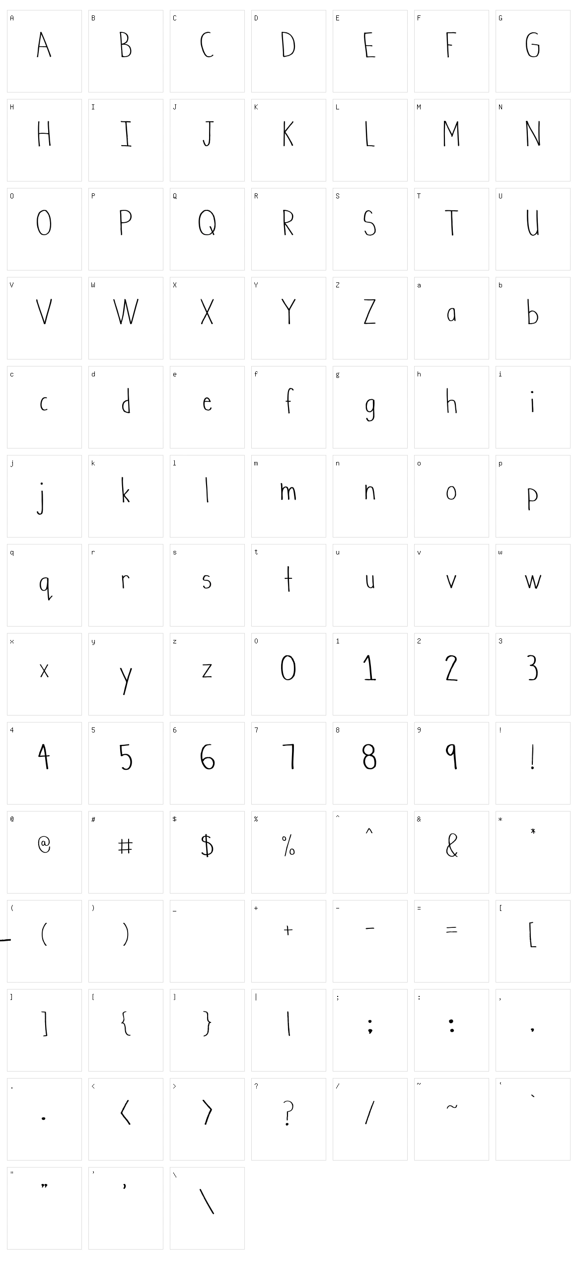 When I was 10 Character Set