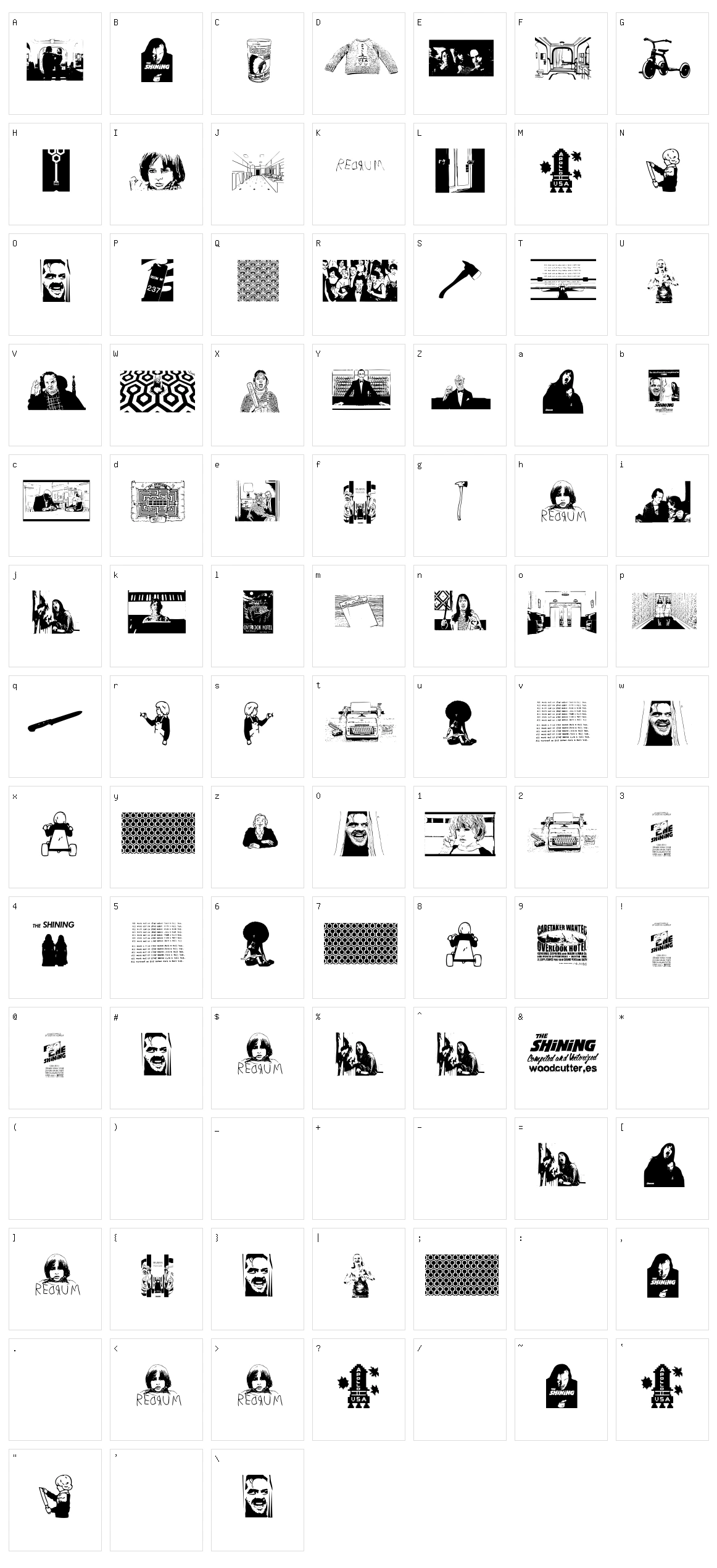 The Shining Character Set