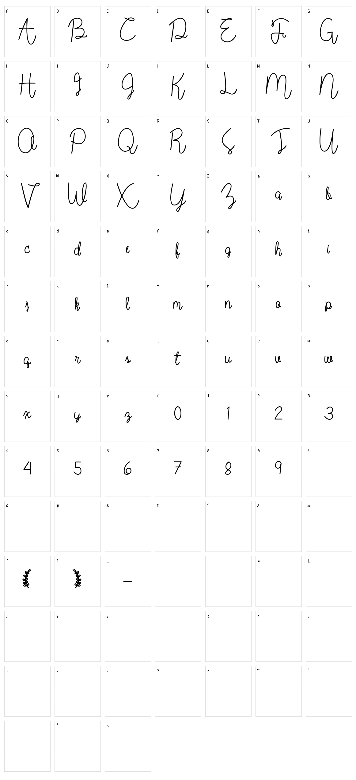 Wild Flower Character Set