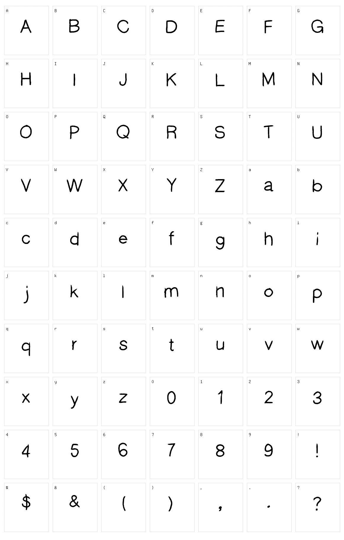 Wild Thang Character Set