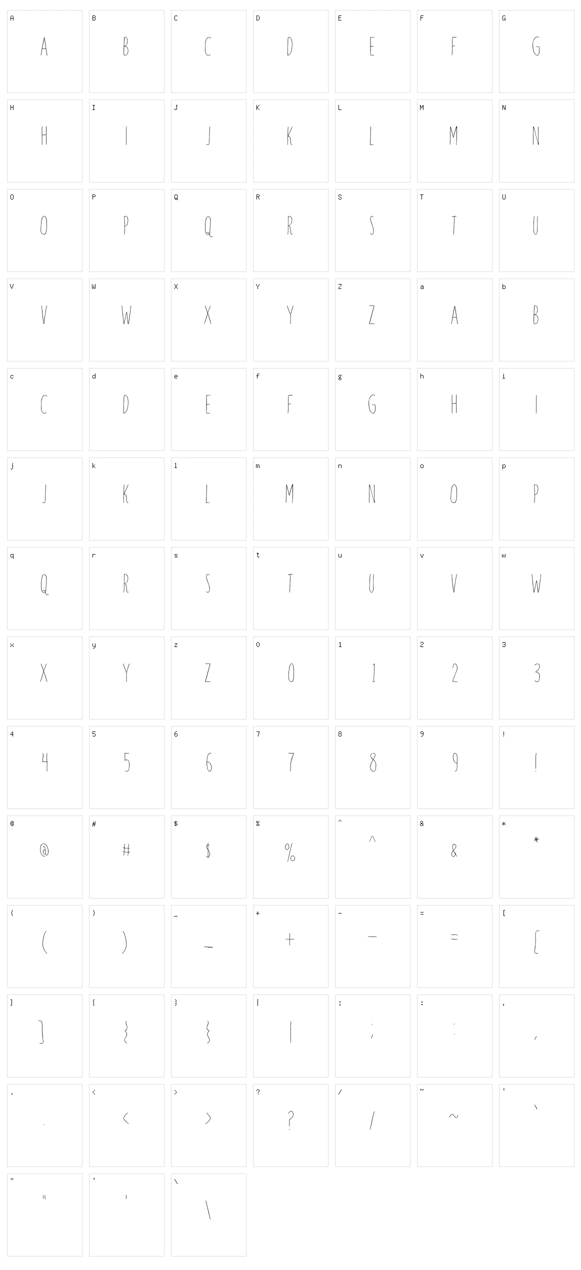 Windsor Character Set