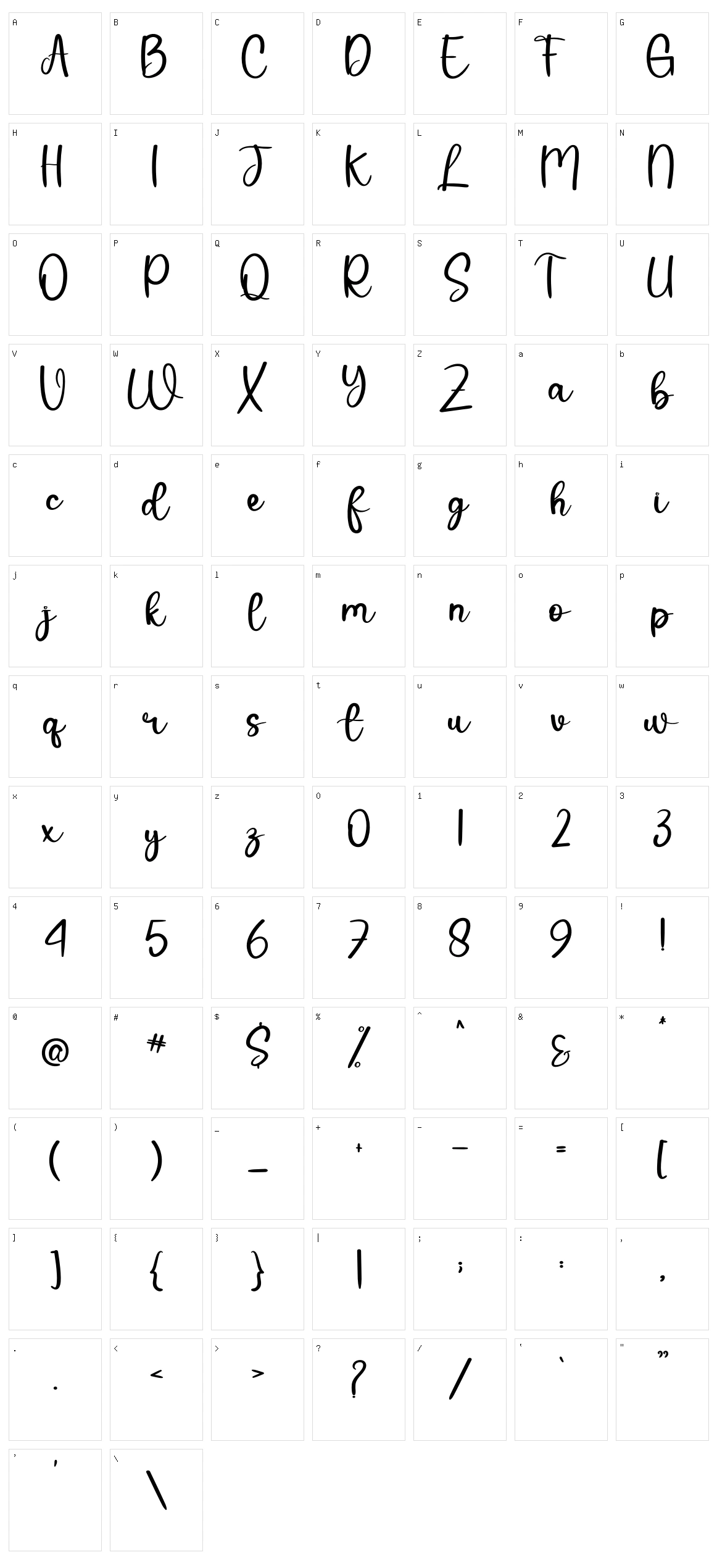 Winter Daily Character Set