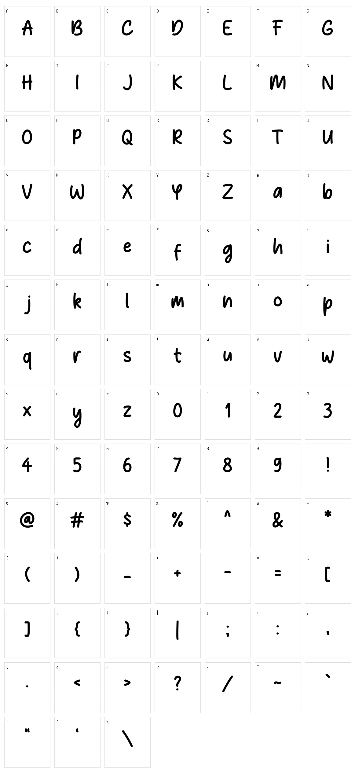 Winter Night Character Set