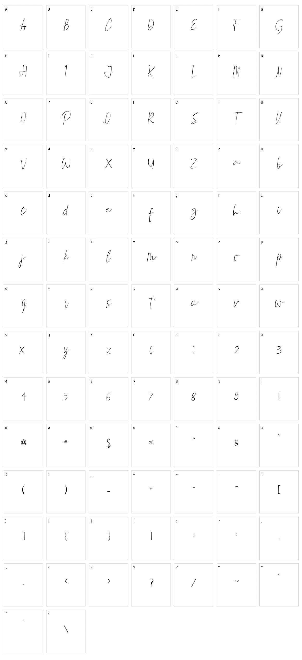 Winter Paradise Character Set