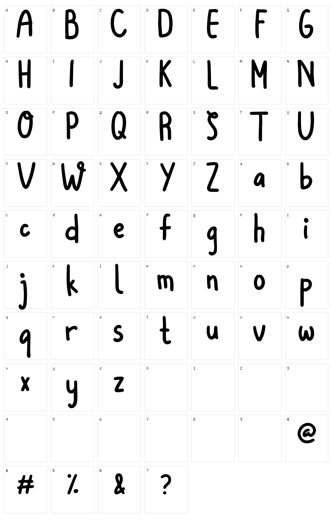 Winter Snow Character Set