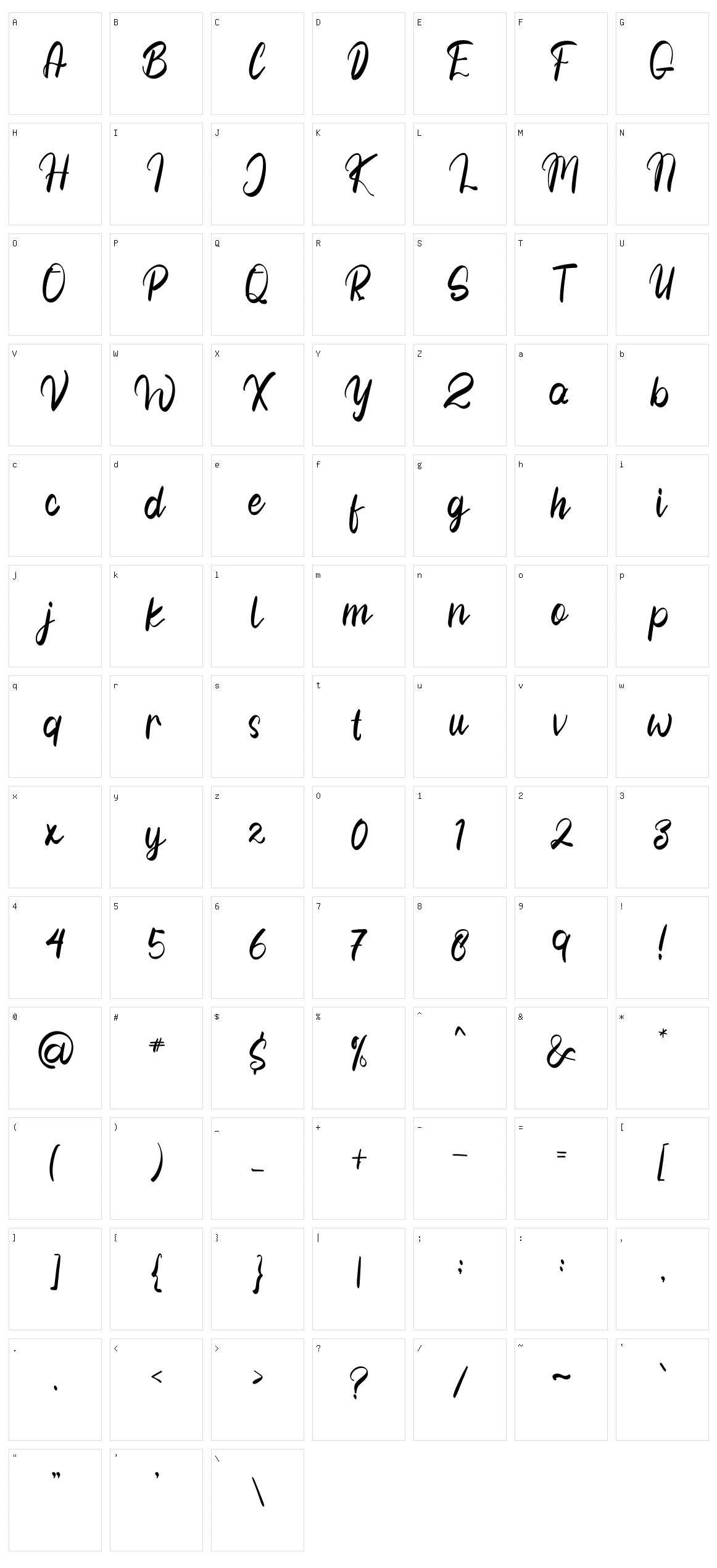 Winter Time Character Set