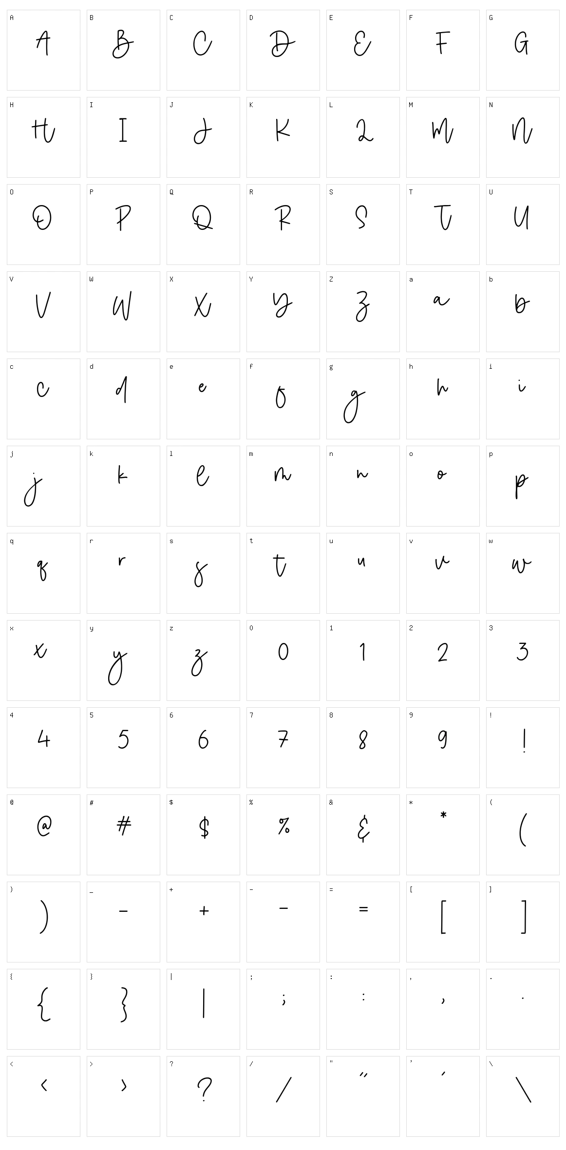 Wonder Jasmine Character Set