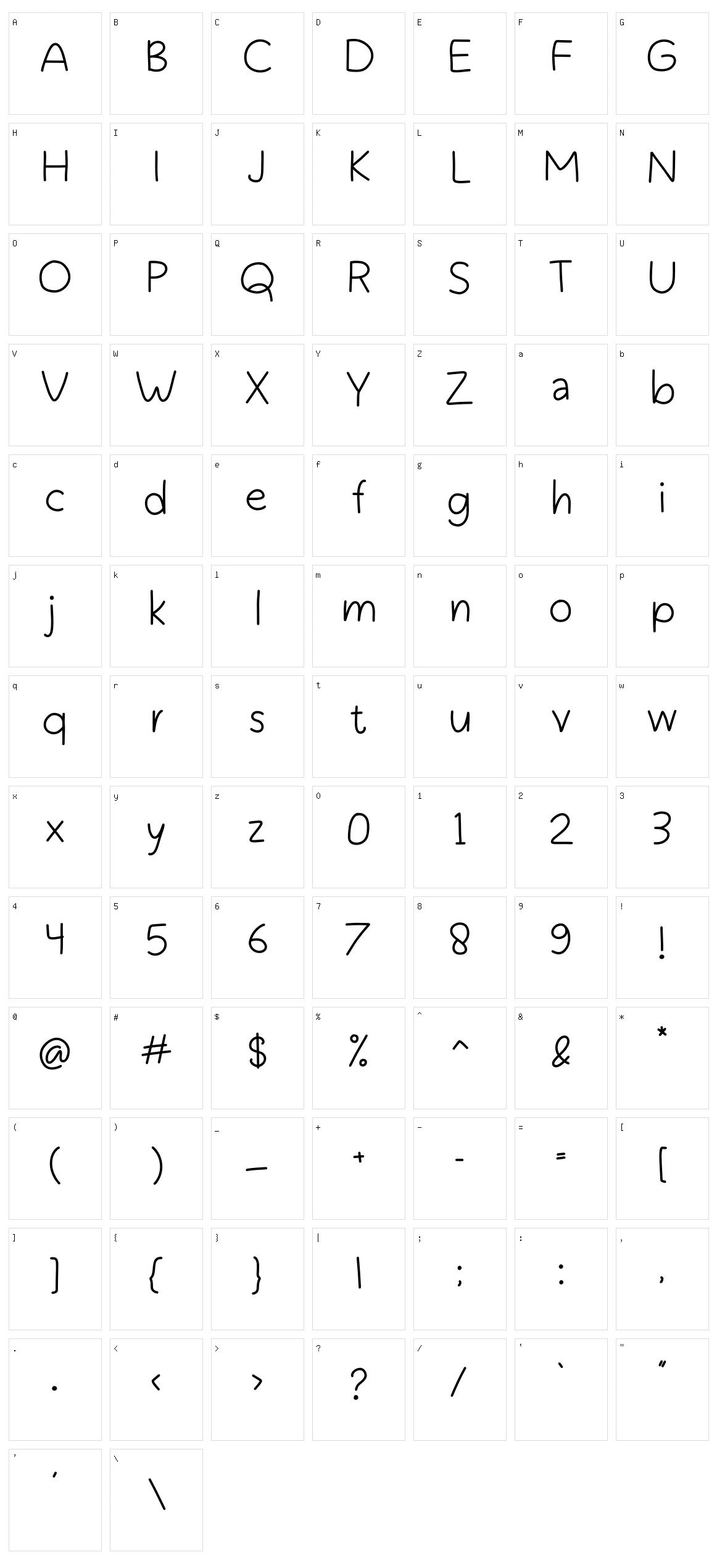 Wonderplay Character Set