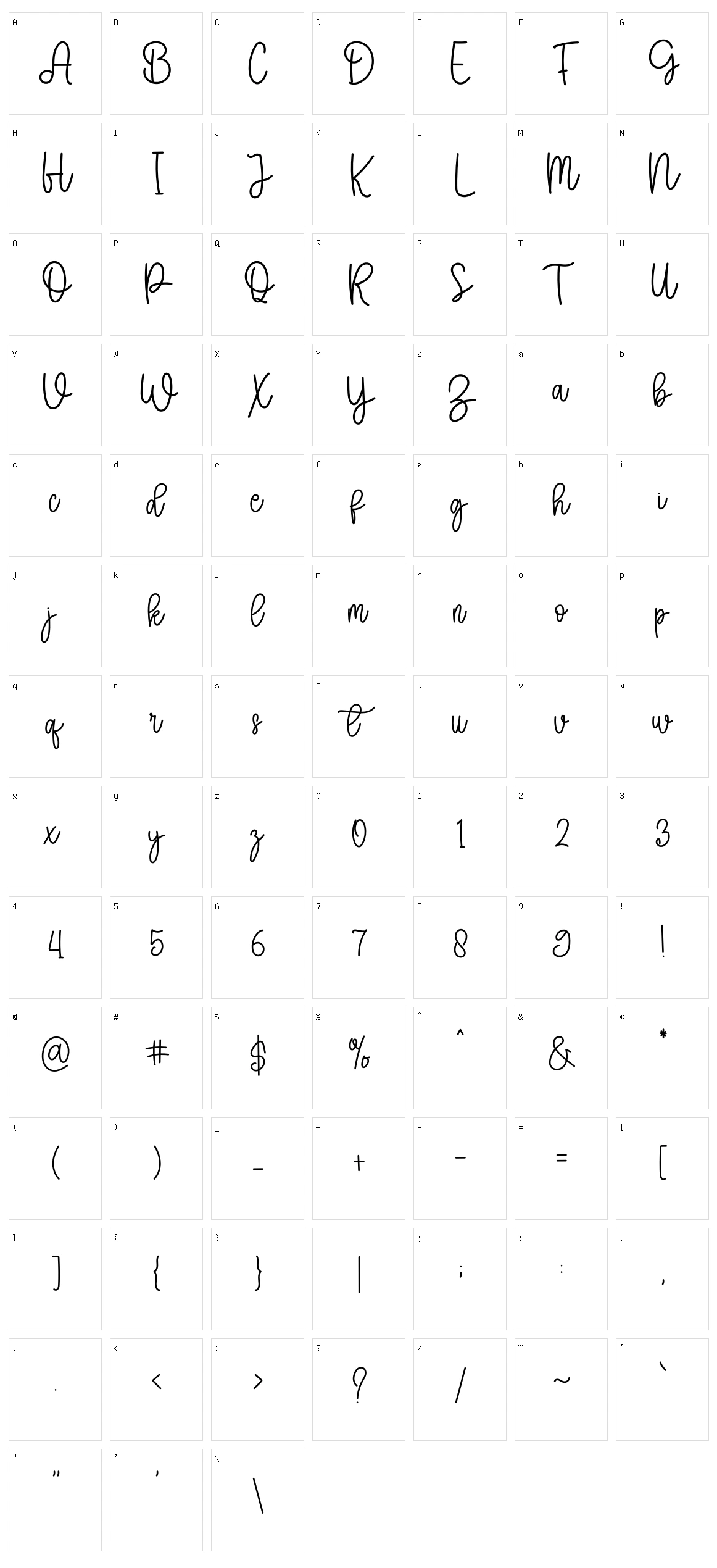 Writing Wonderful Character Set