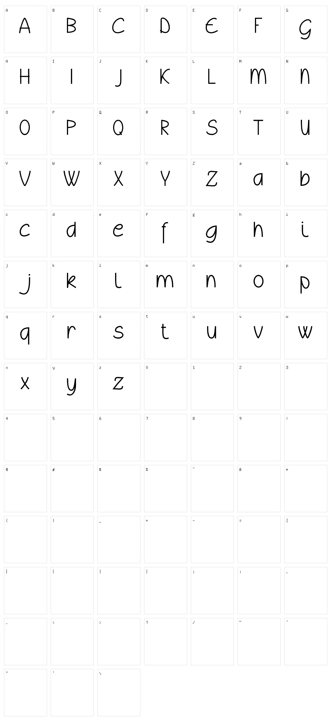 Wyllam Character Set