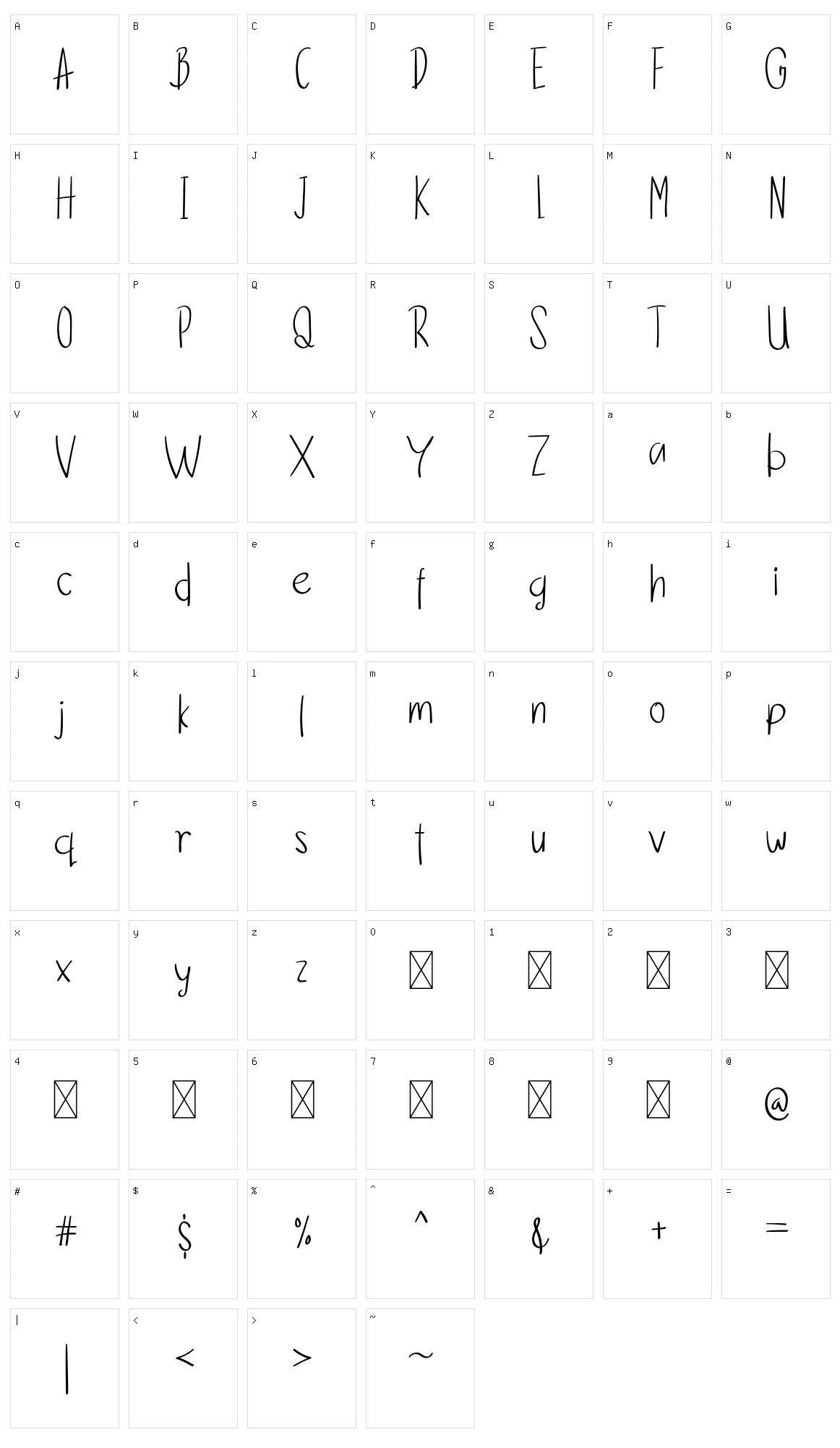 Yahatsu Character Set