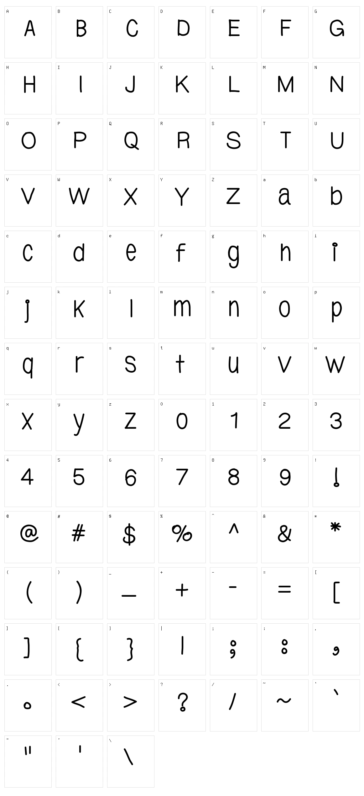 YB Tall Pretty Character Set