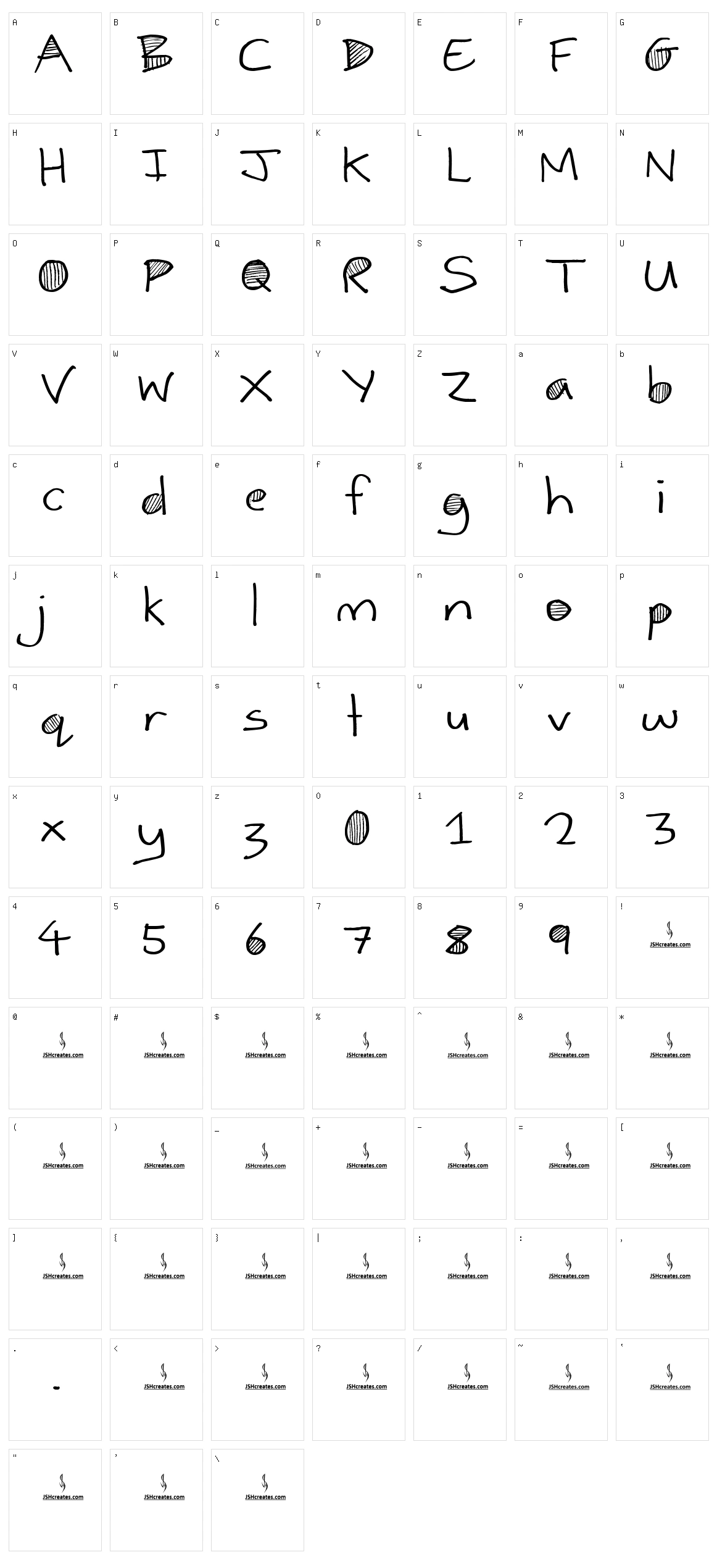 Year Book Character Set