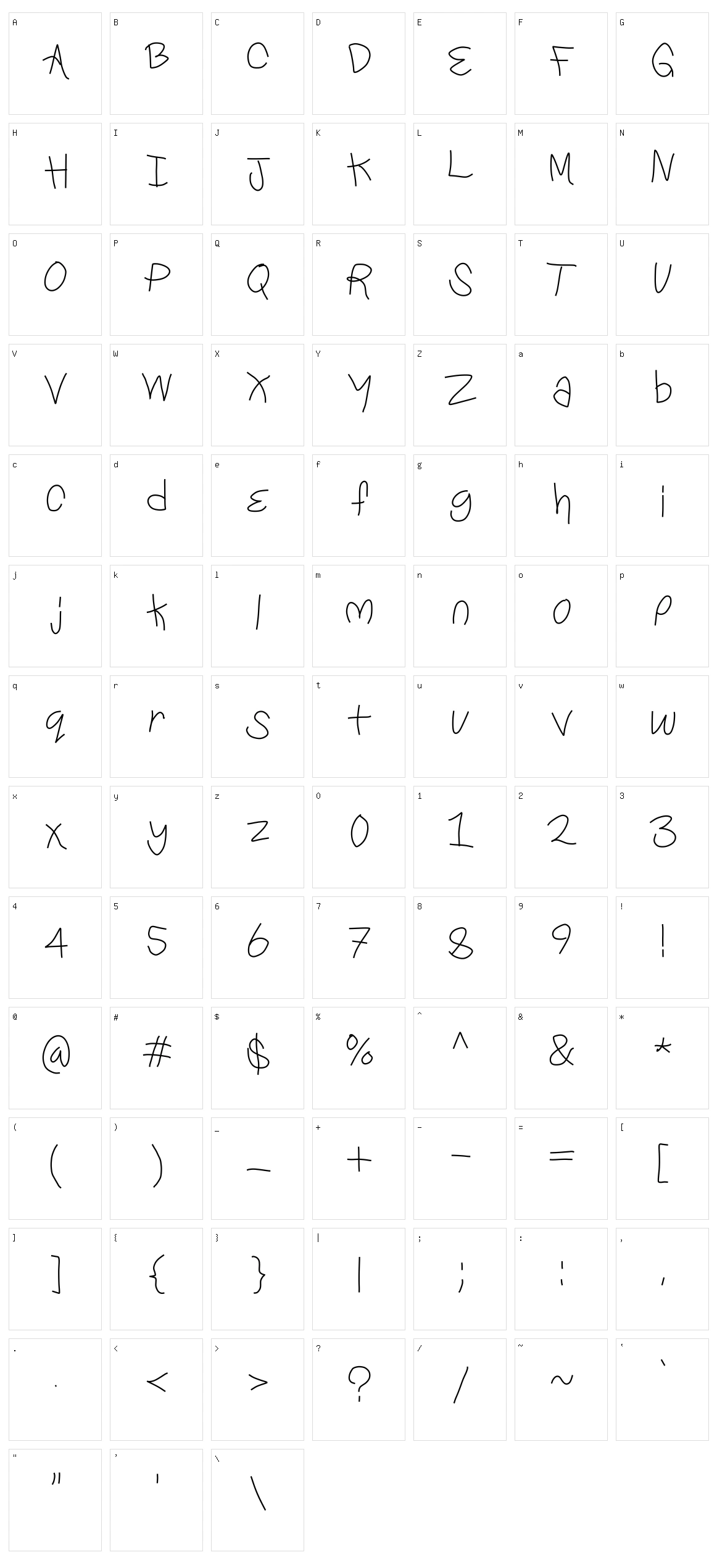 Yes siree bob Character Set