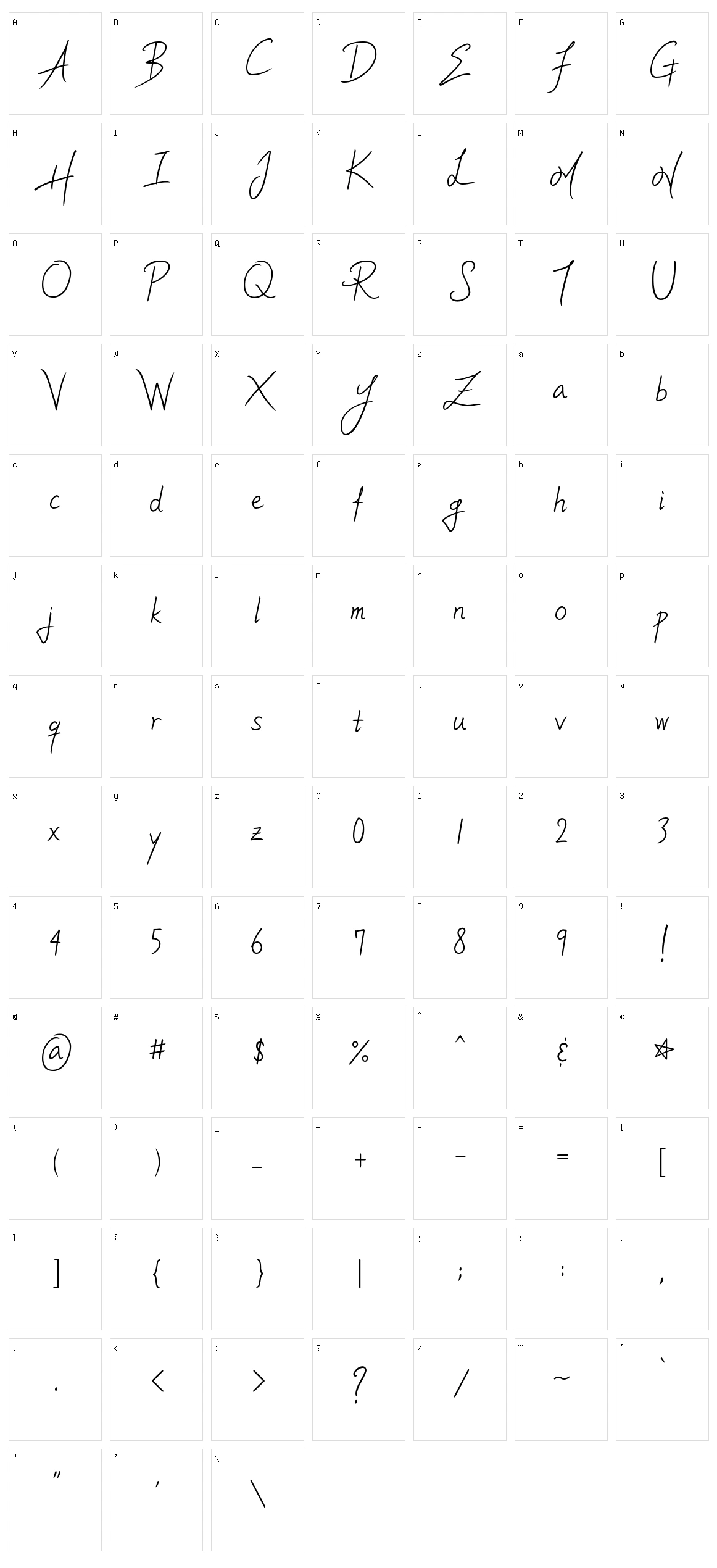 Ylee MHIM Character Set