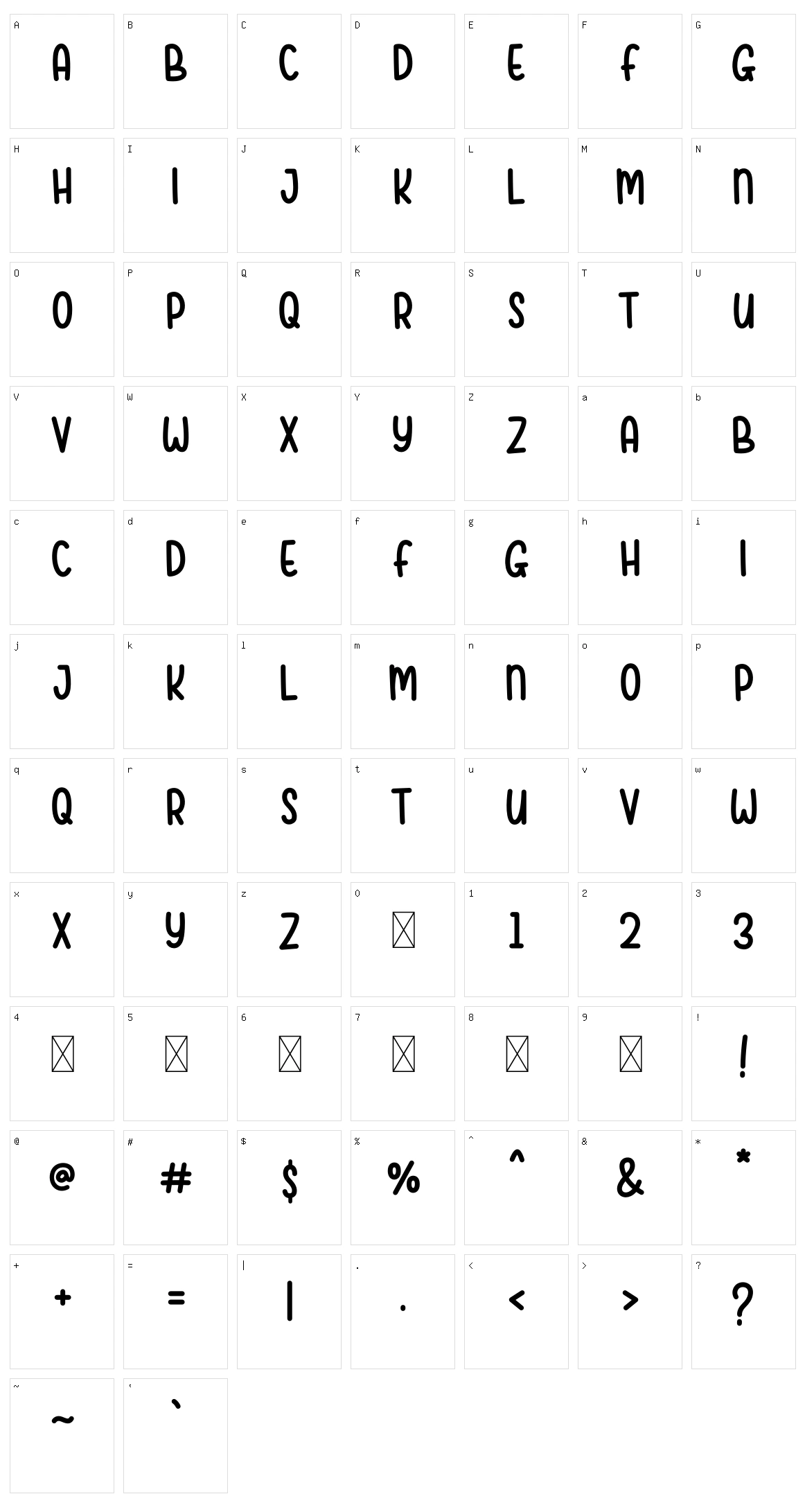 Youjelly Character Set