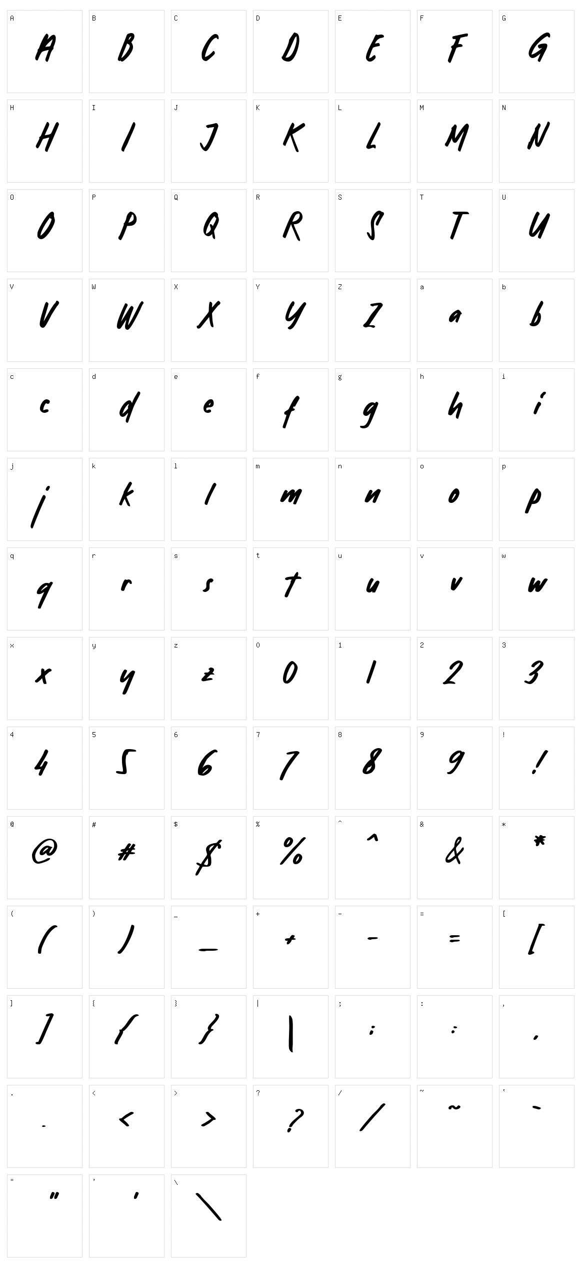 Youthink Character Set