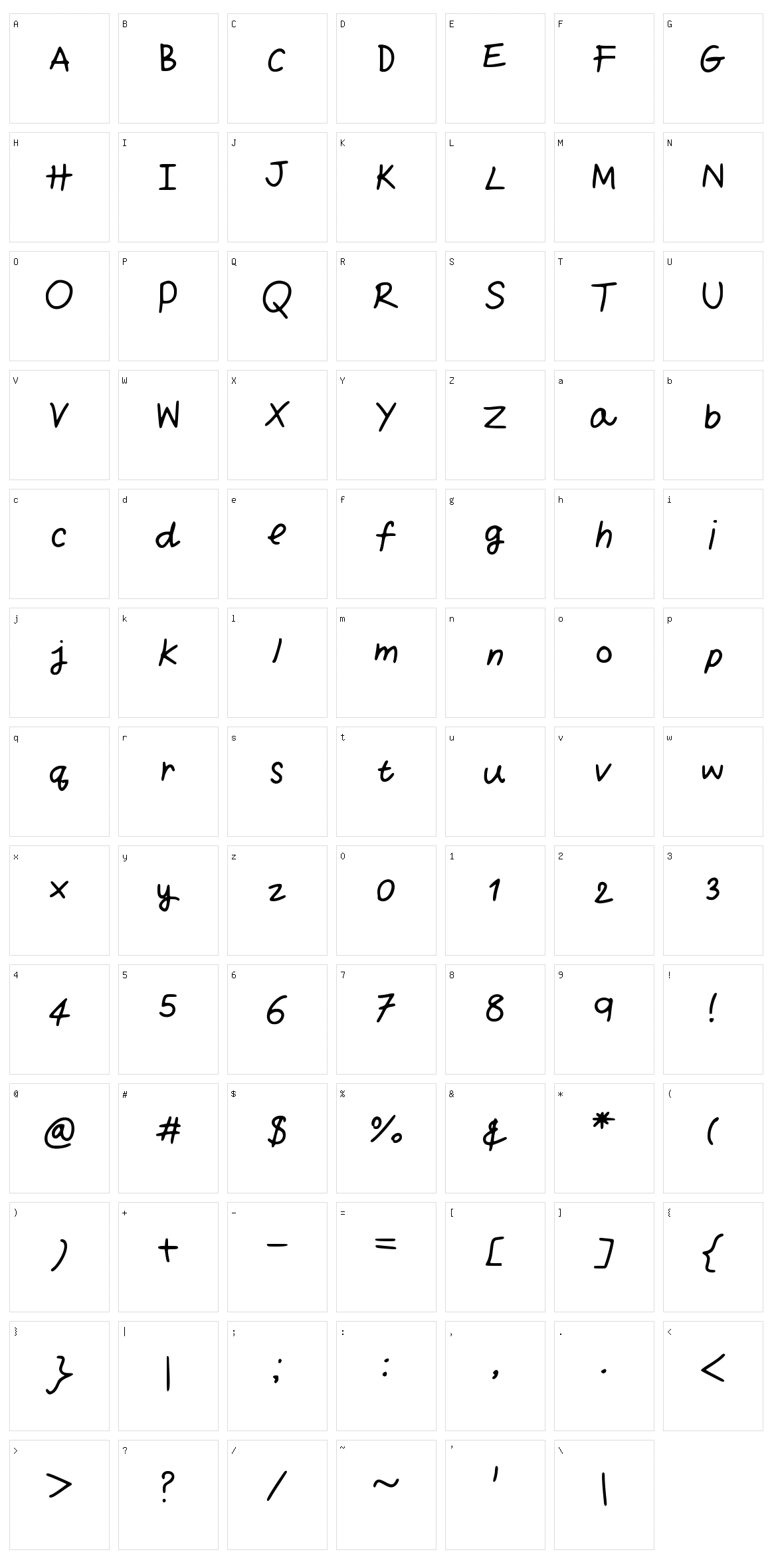 Yui Messy Hand Character Set