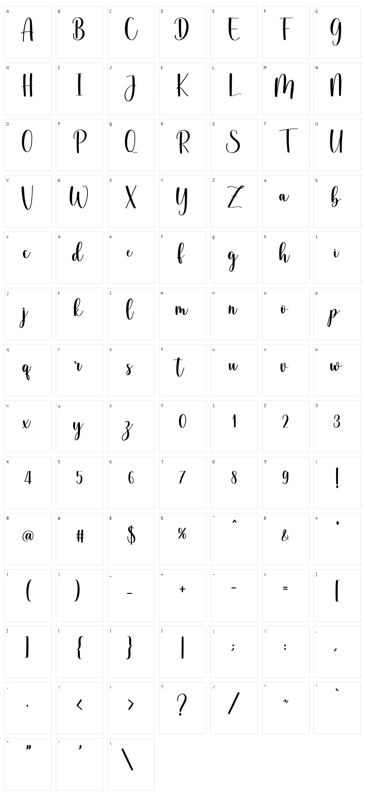 Yulian Character Set