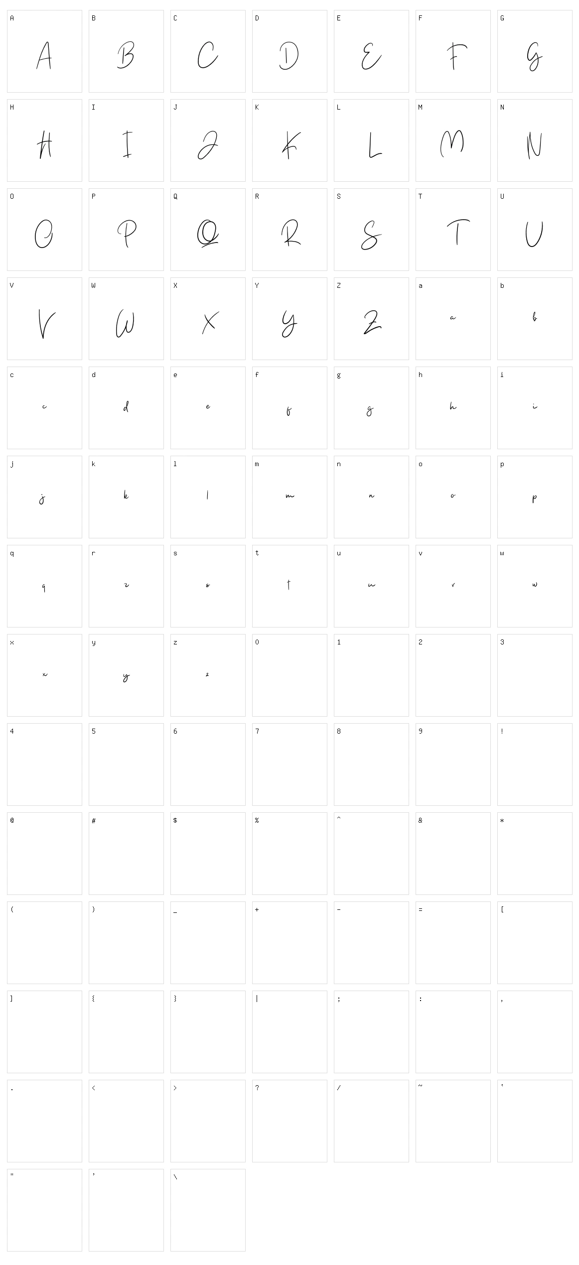 Yuminika Character Set