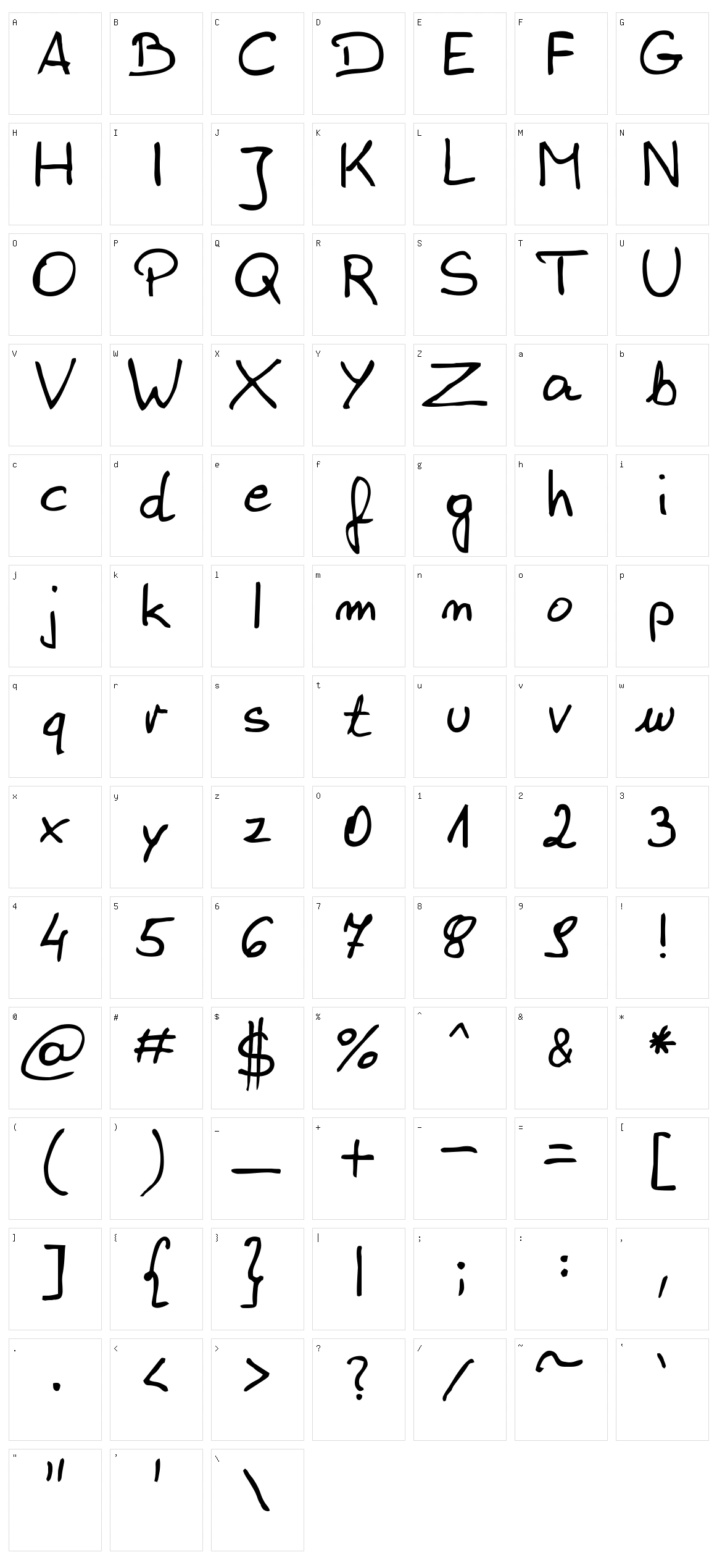 zai Ed Sloppy Simple Character Set