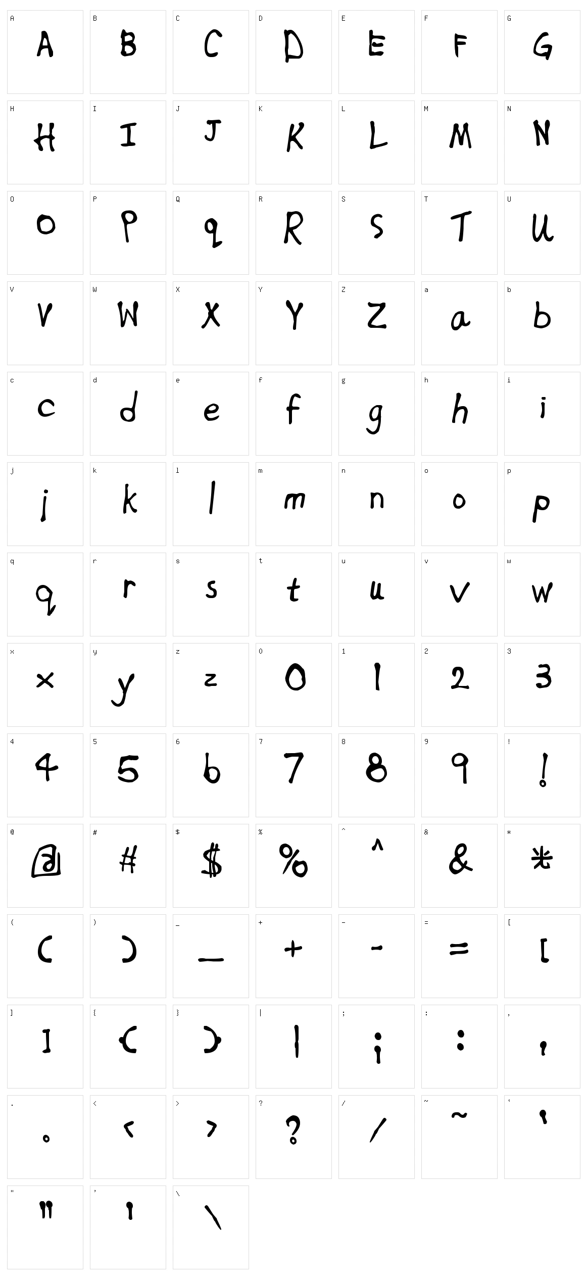 zai HongKong Graffiti Character Set