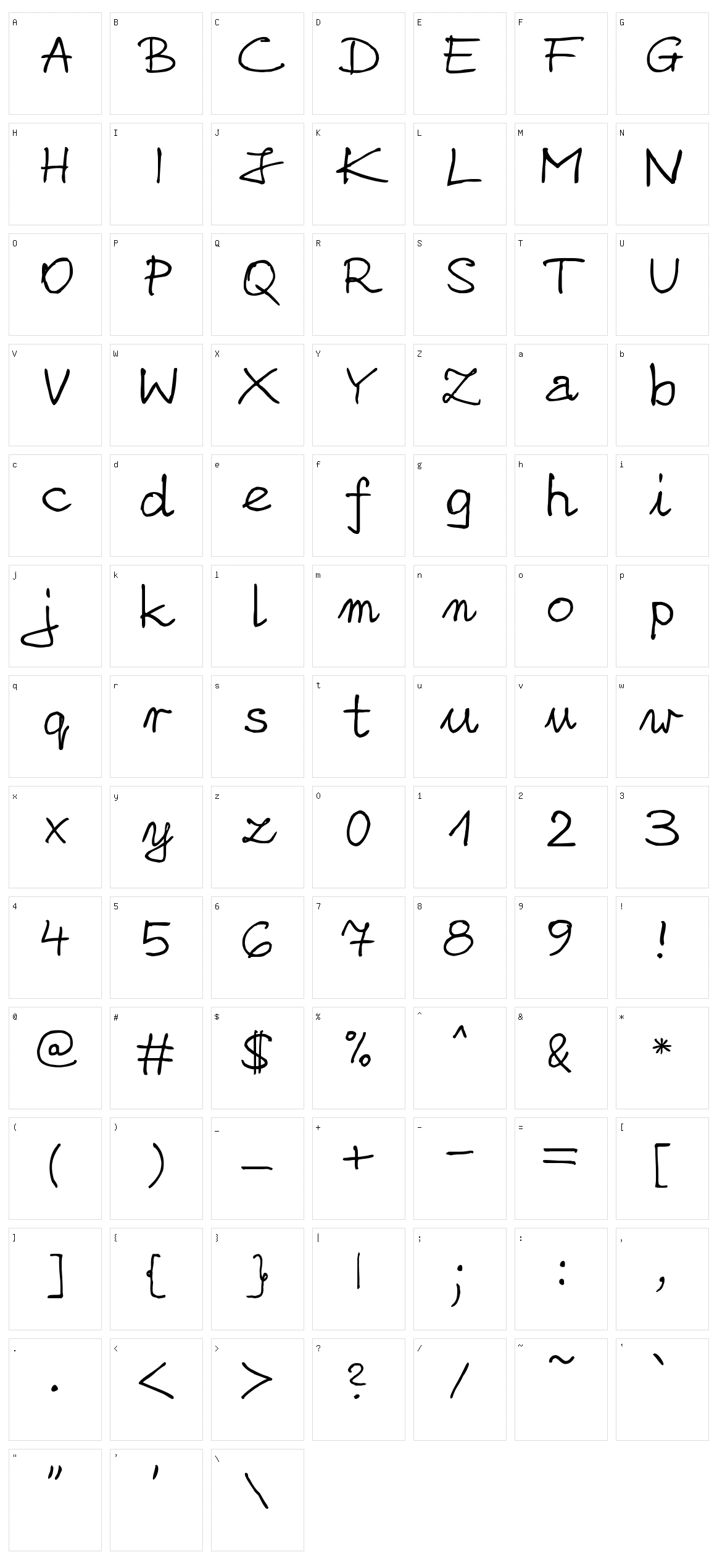 zai Nicolas Sloppy Pen Character Set