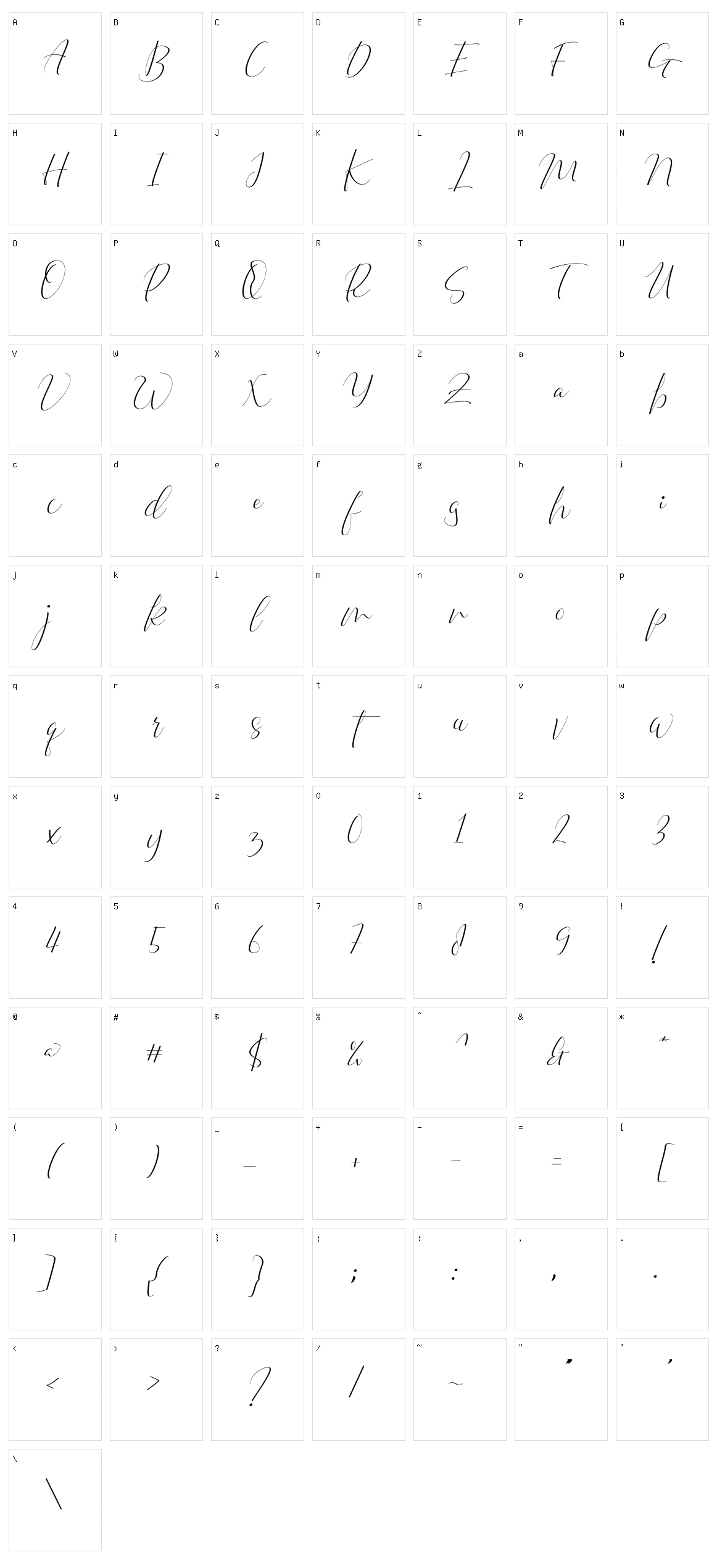 Zaitune Character Set